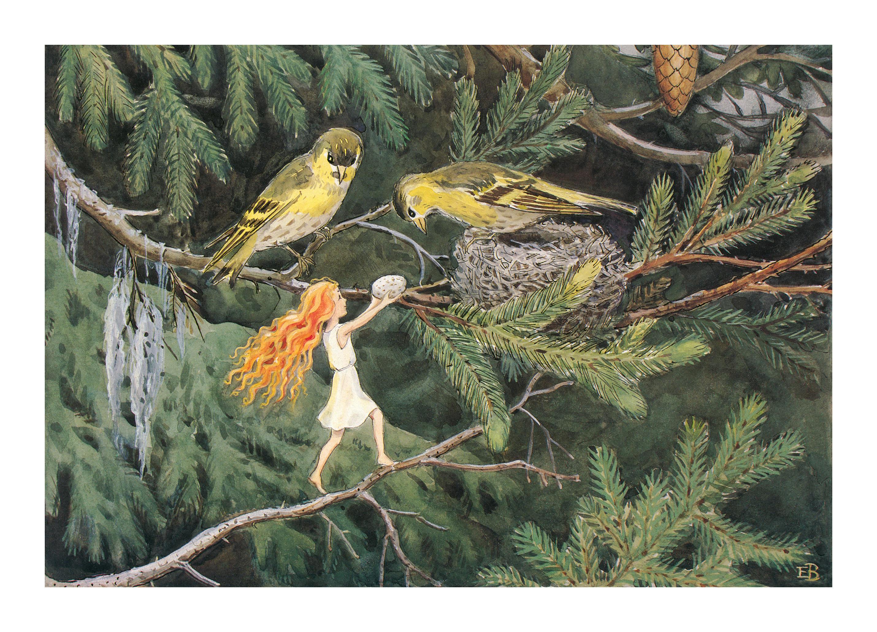 Elsa Beskow - The Sun Egg No1 Poster (50x70 cm) - Poster Store