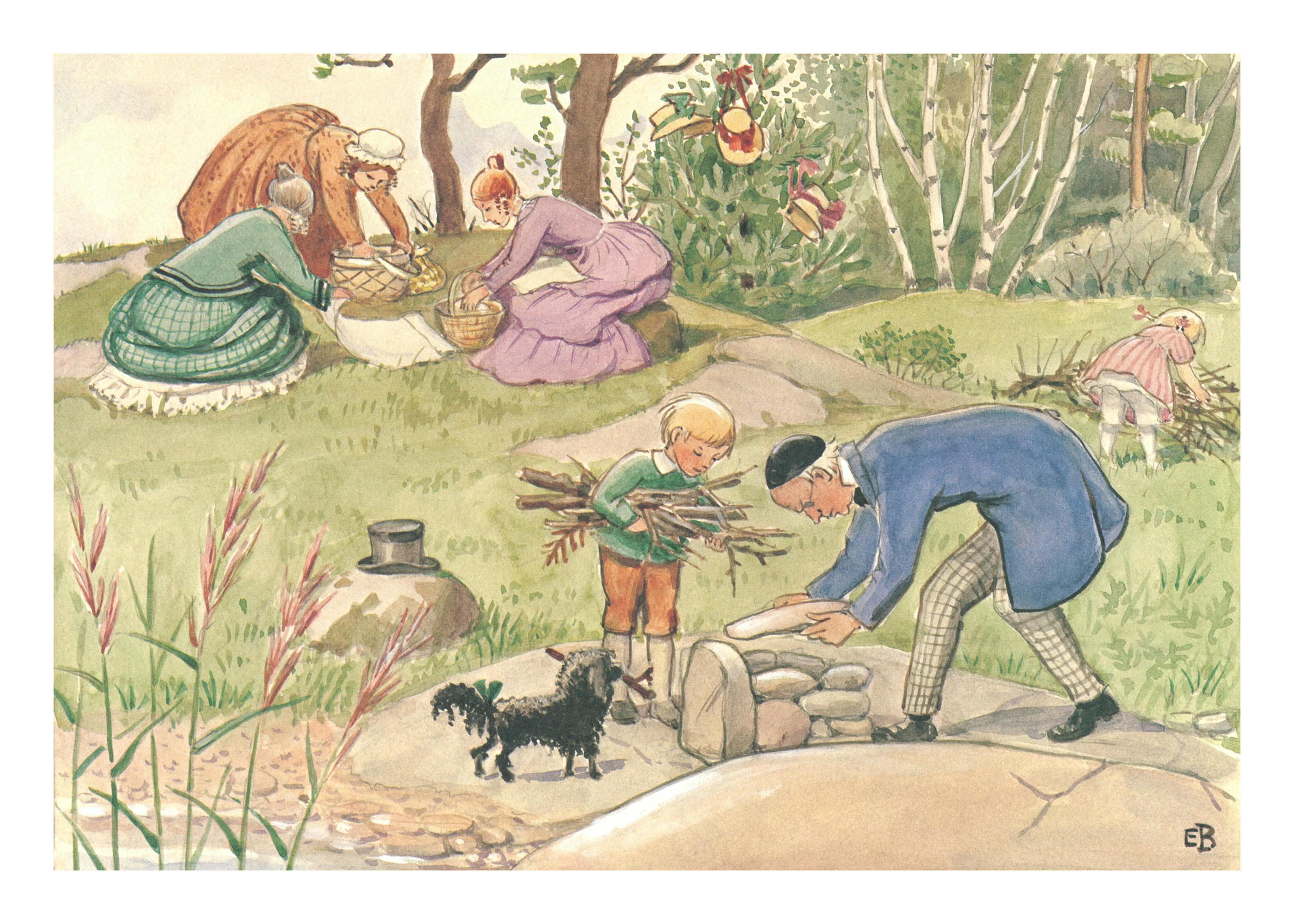 Elsa Beskow - Uncle Blue's New Boat No2 Poster 0