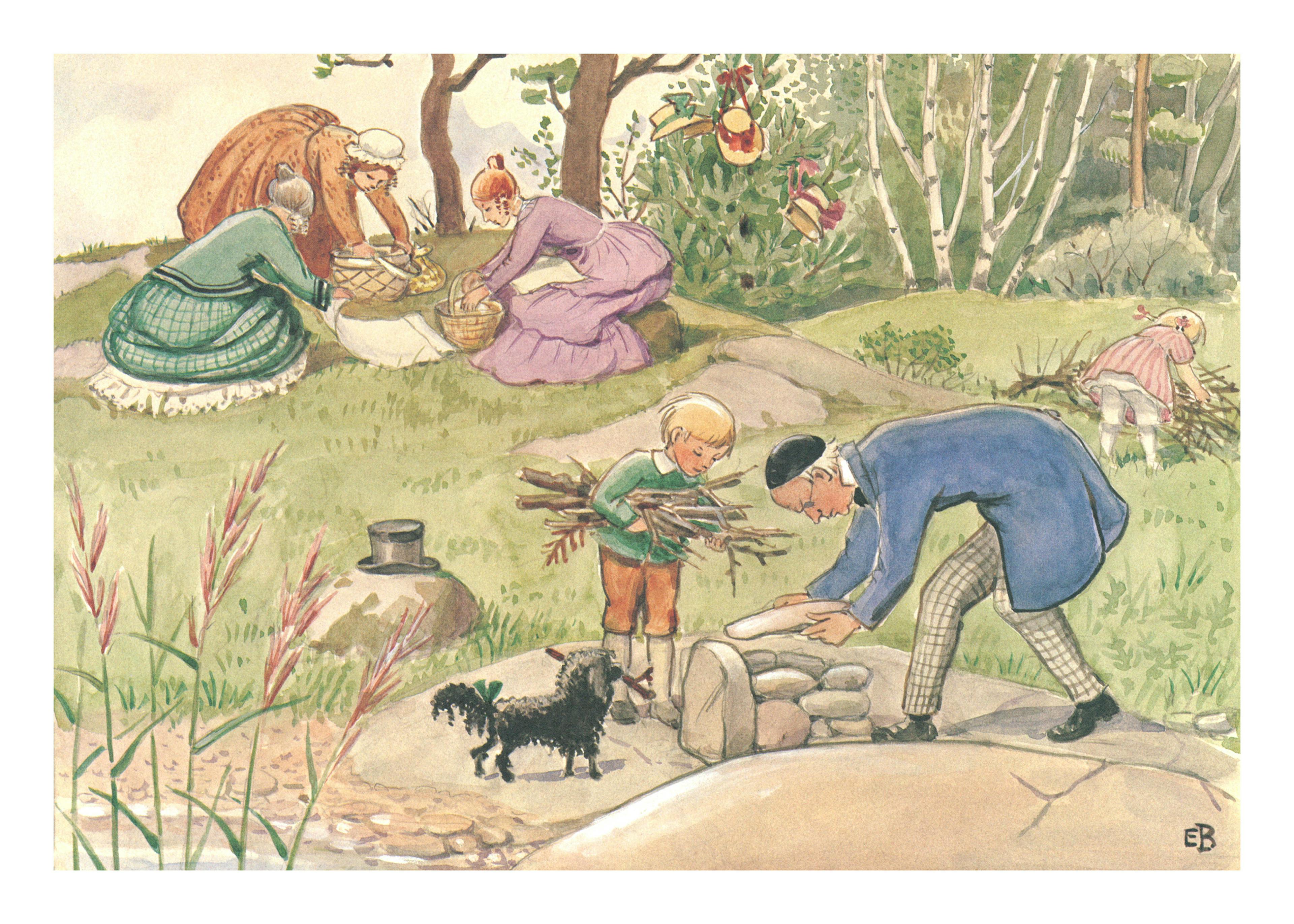 Elsa Beskow - Uncle Blue's New Boat No2 Poster 0
