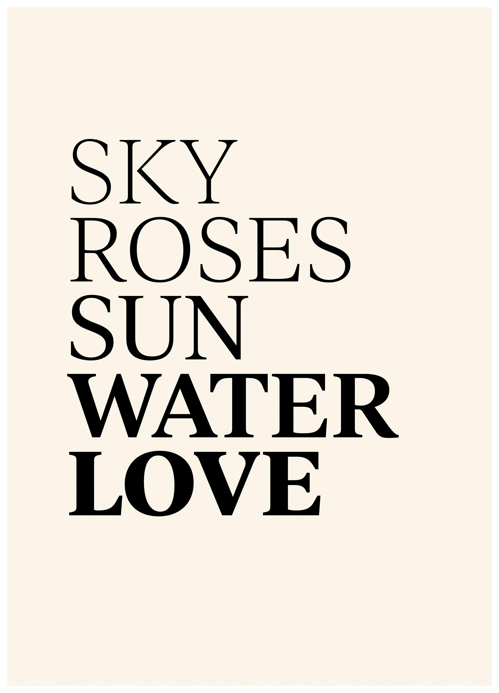 Prints Sky Roses Love Poster (100x150 cm) - Poster Store
