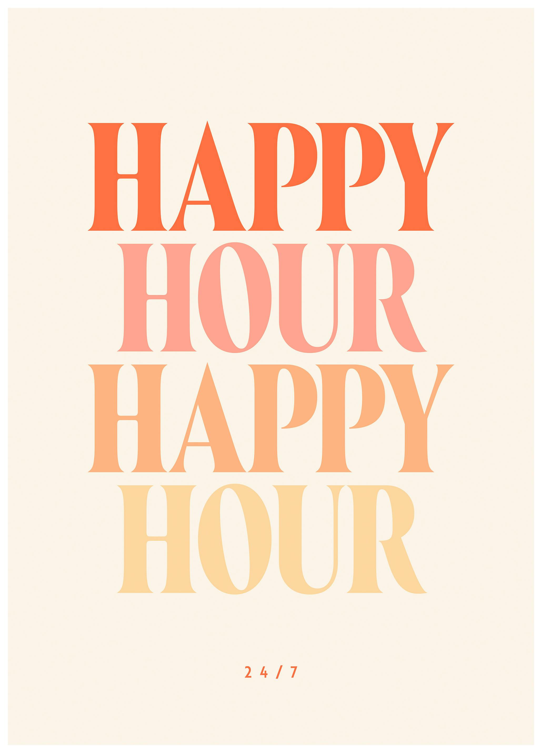 Happy Hour Poster (50x70 cm) - Poster Store