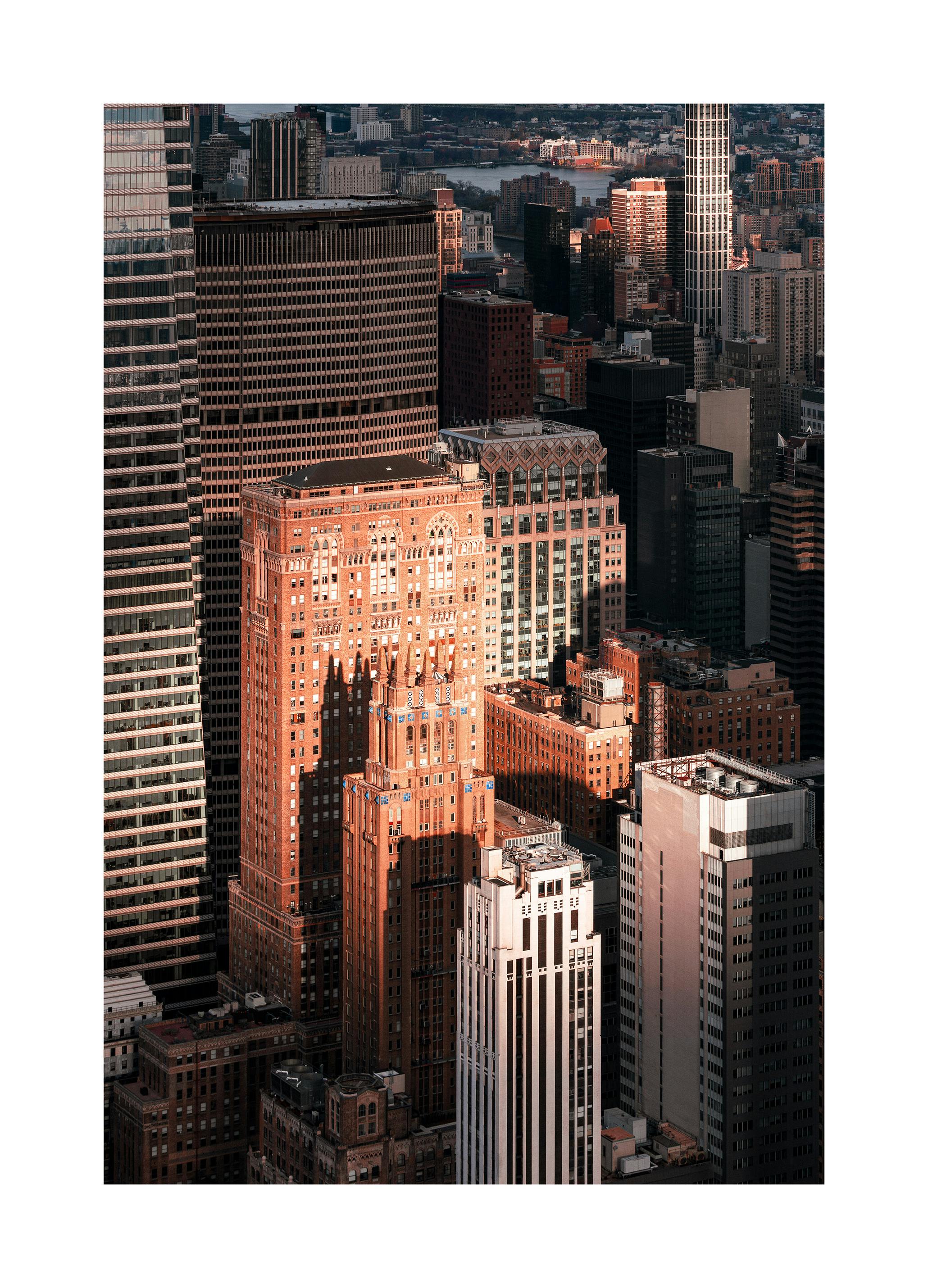 Zonsondergang in New york Poster (70x100 cm) - Poster Store