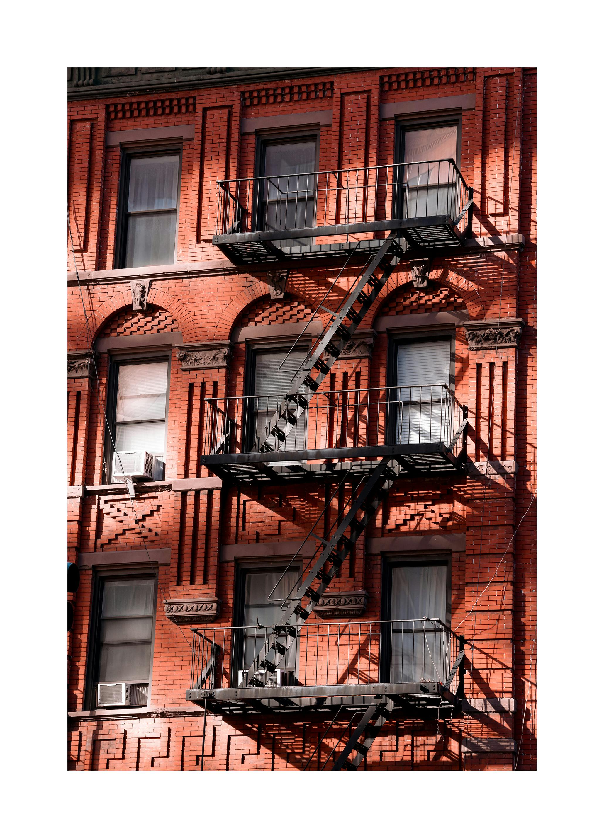 Prints Fire Escape NYC Poster (50x50 cm) - Poster Store