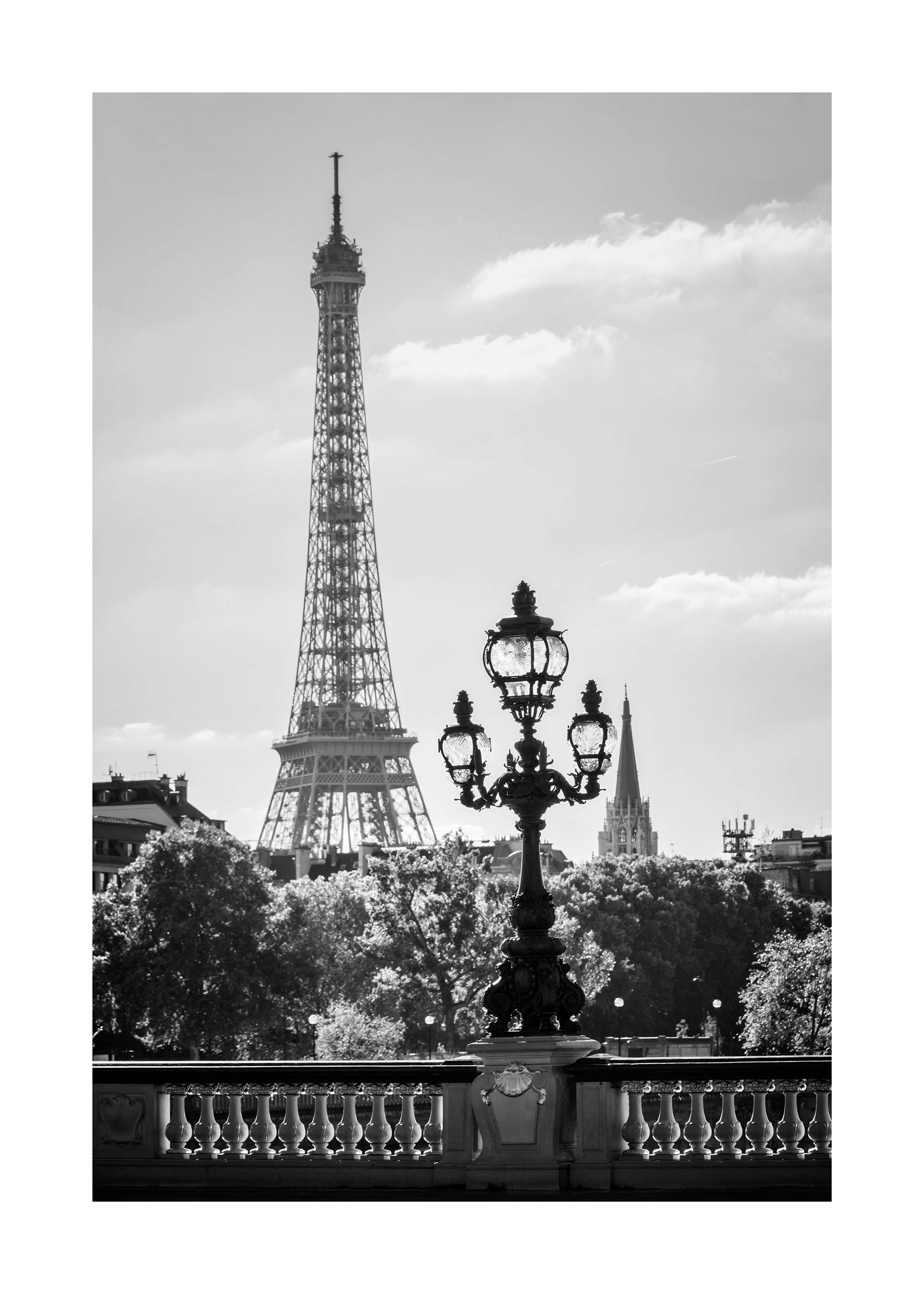 Lampadaire à Paris Affiche 0