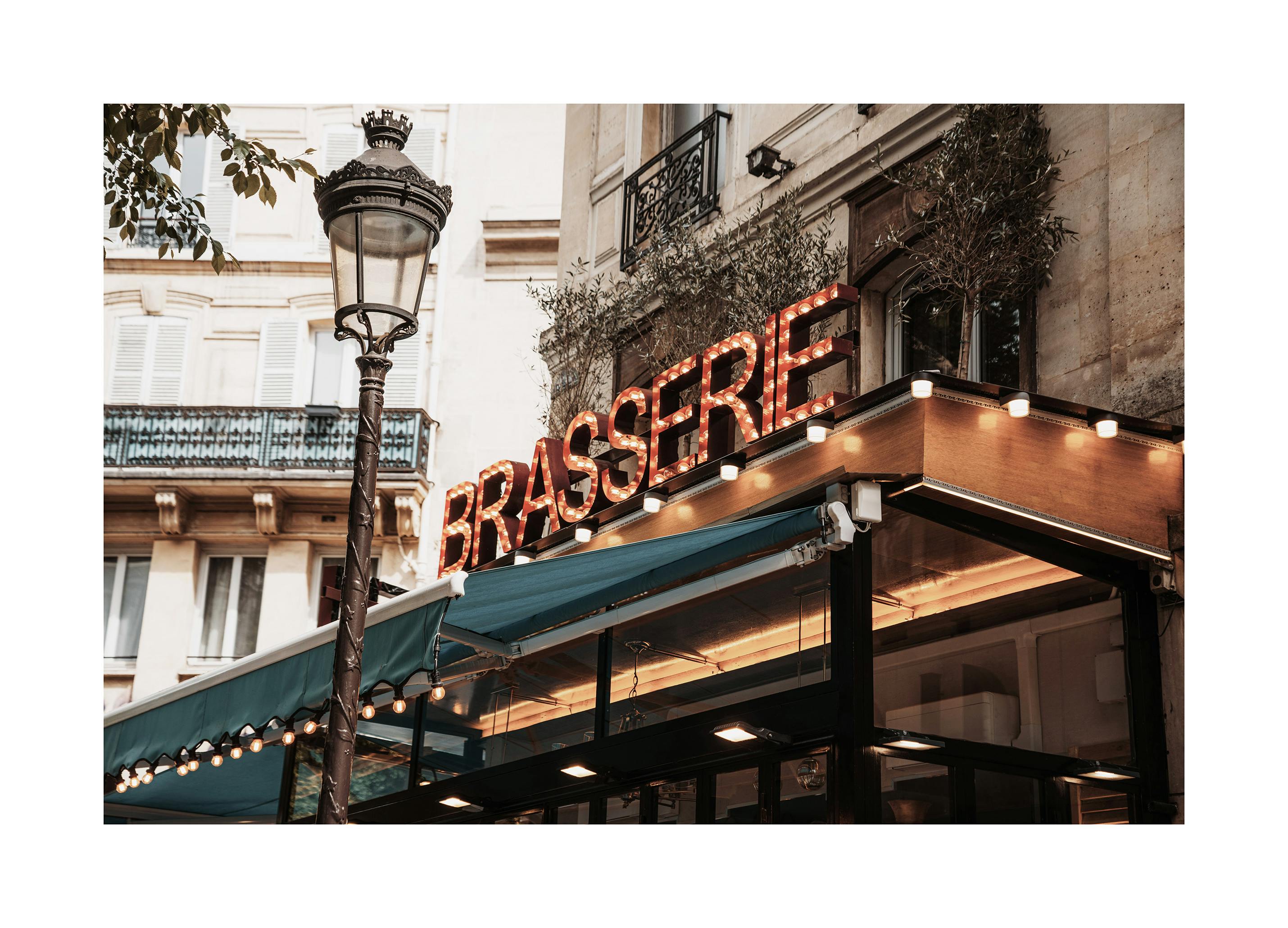 Brasserie Sign Poster (50x50 cm) - Poster Store