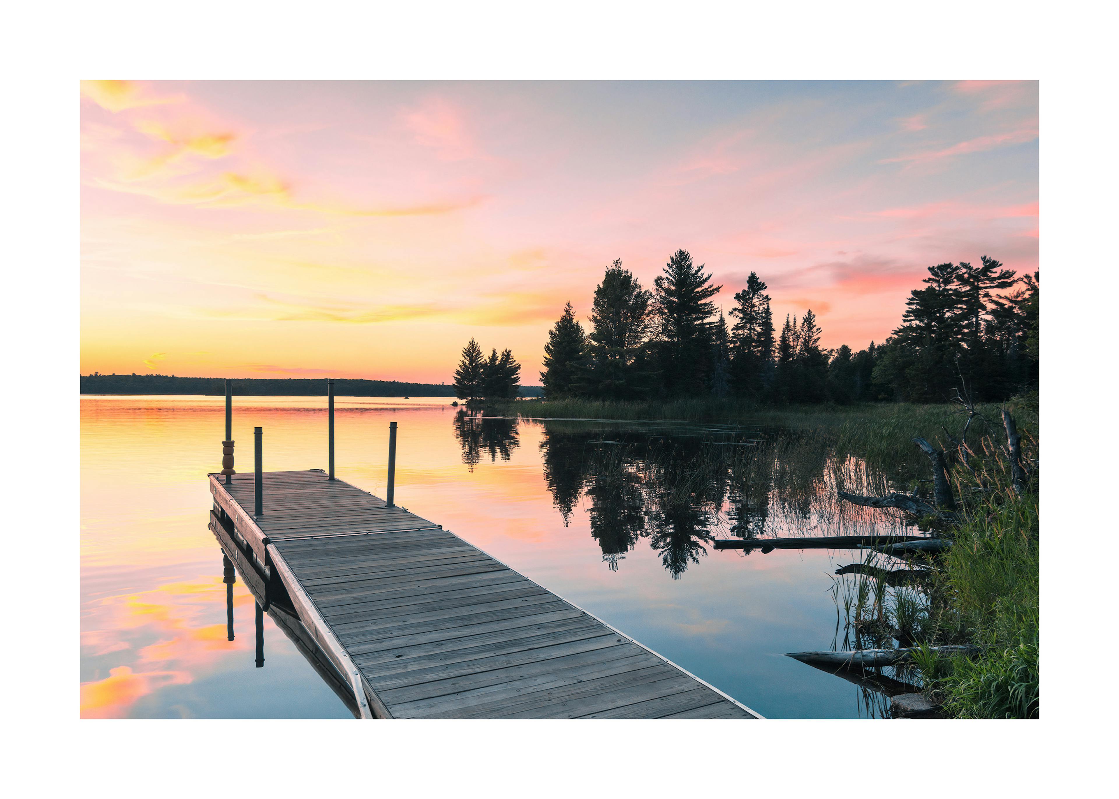 Sjö Solnedgång Poster 0
