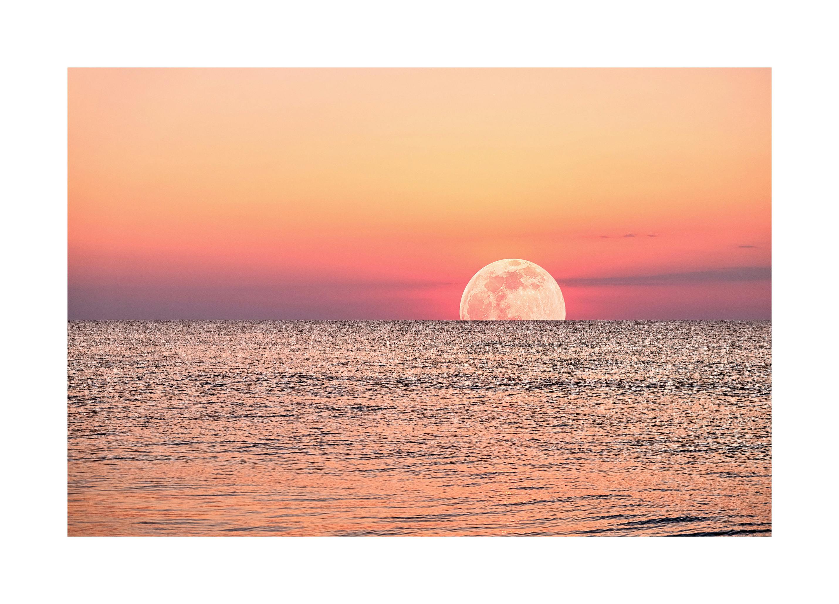 Maanlicht Oceaan Poster (50x70 cm) - Poster Store