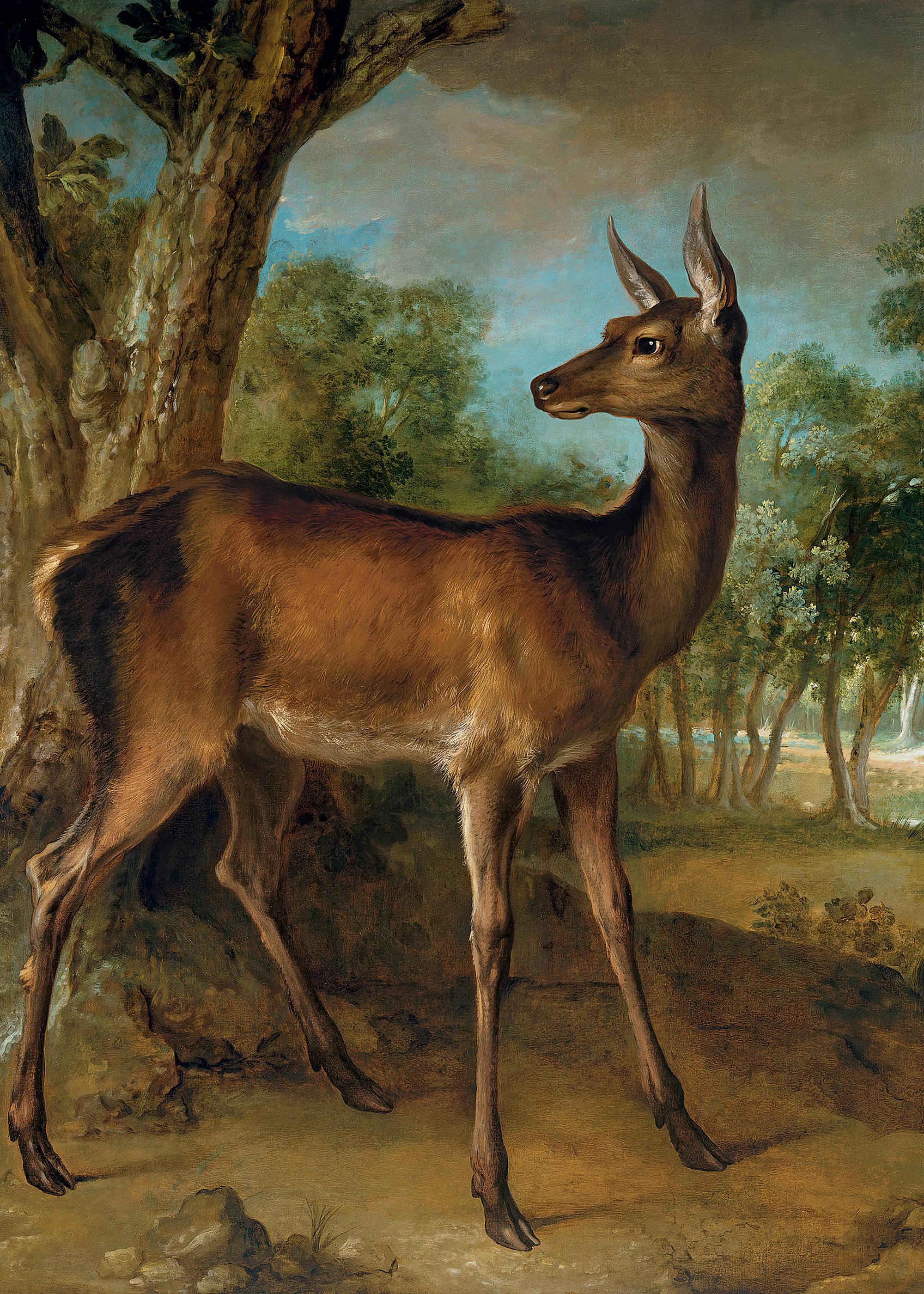 Jean-Baptiste Oudry - Căprioara Vigilentă Poster 0