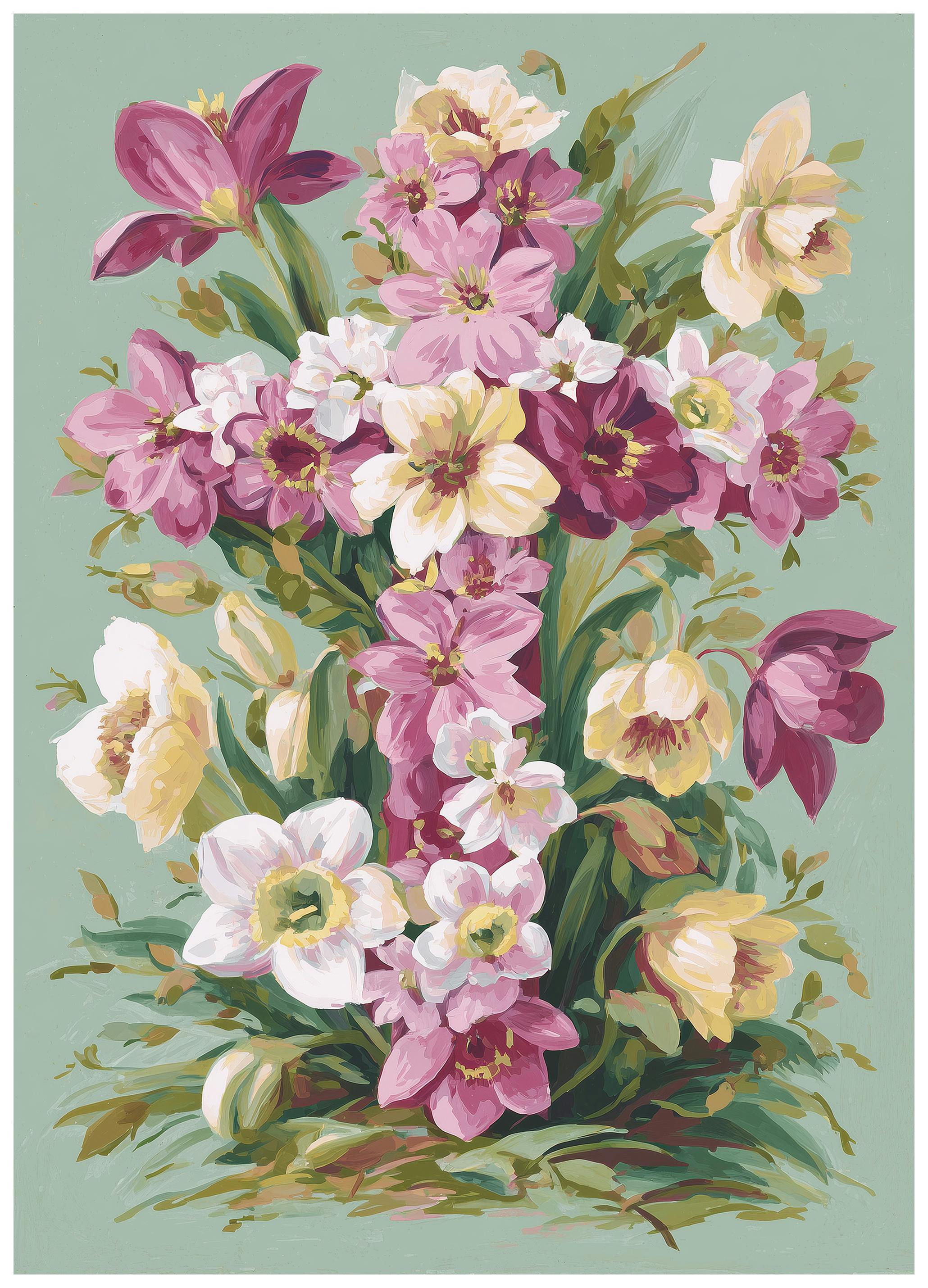 Spring Blossoms Cross Poster (40x50 cm) - Poster Store