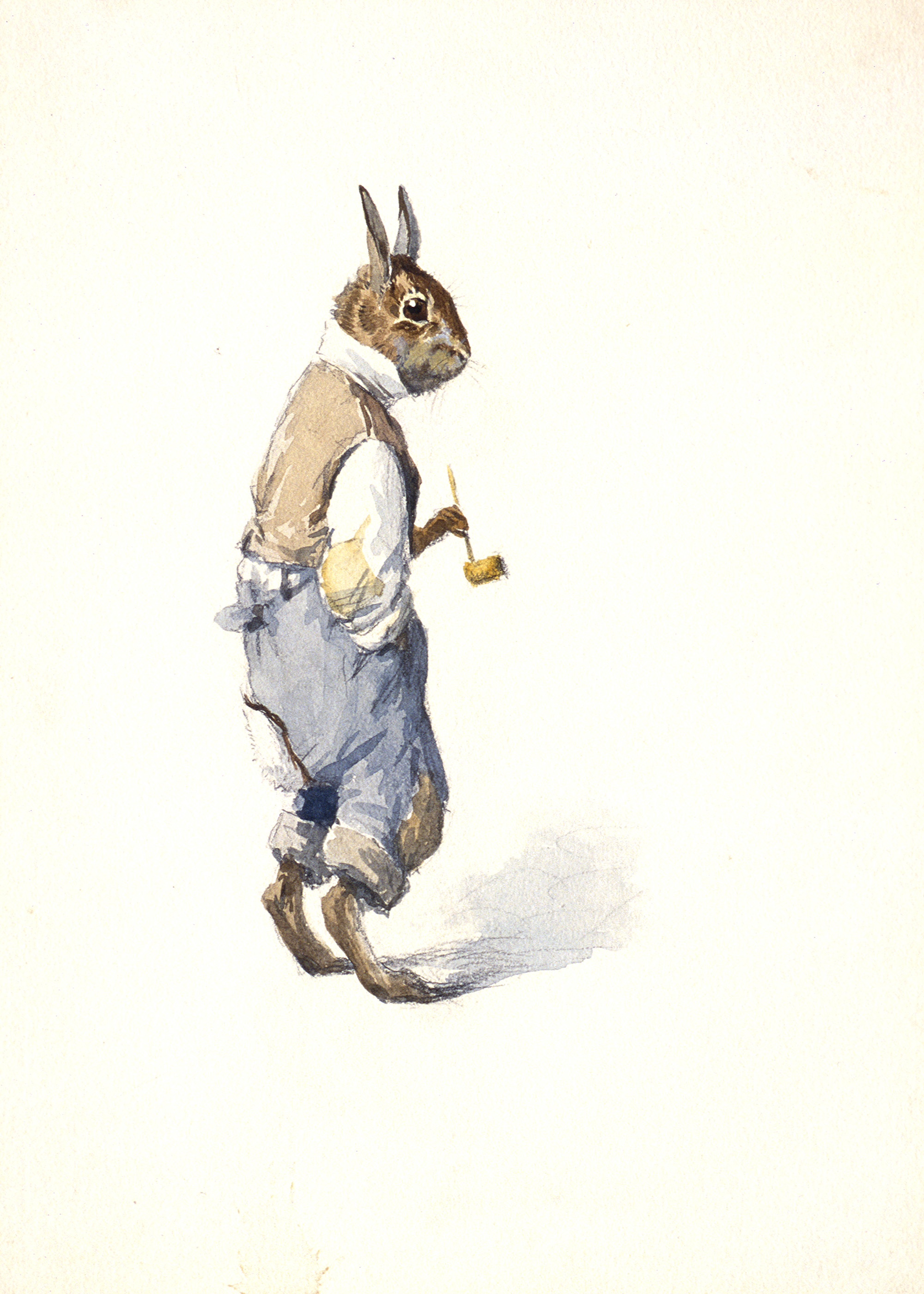 Standing Bunny Watercolor Poster | Poster Store AU