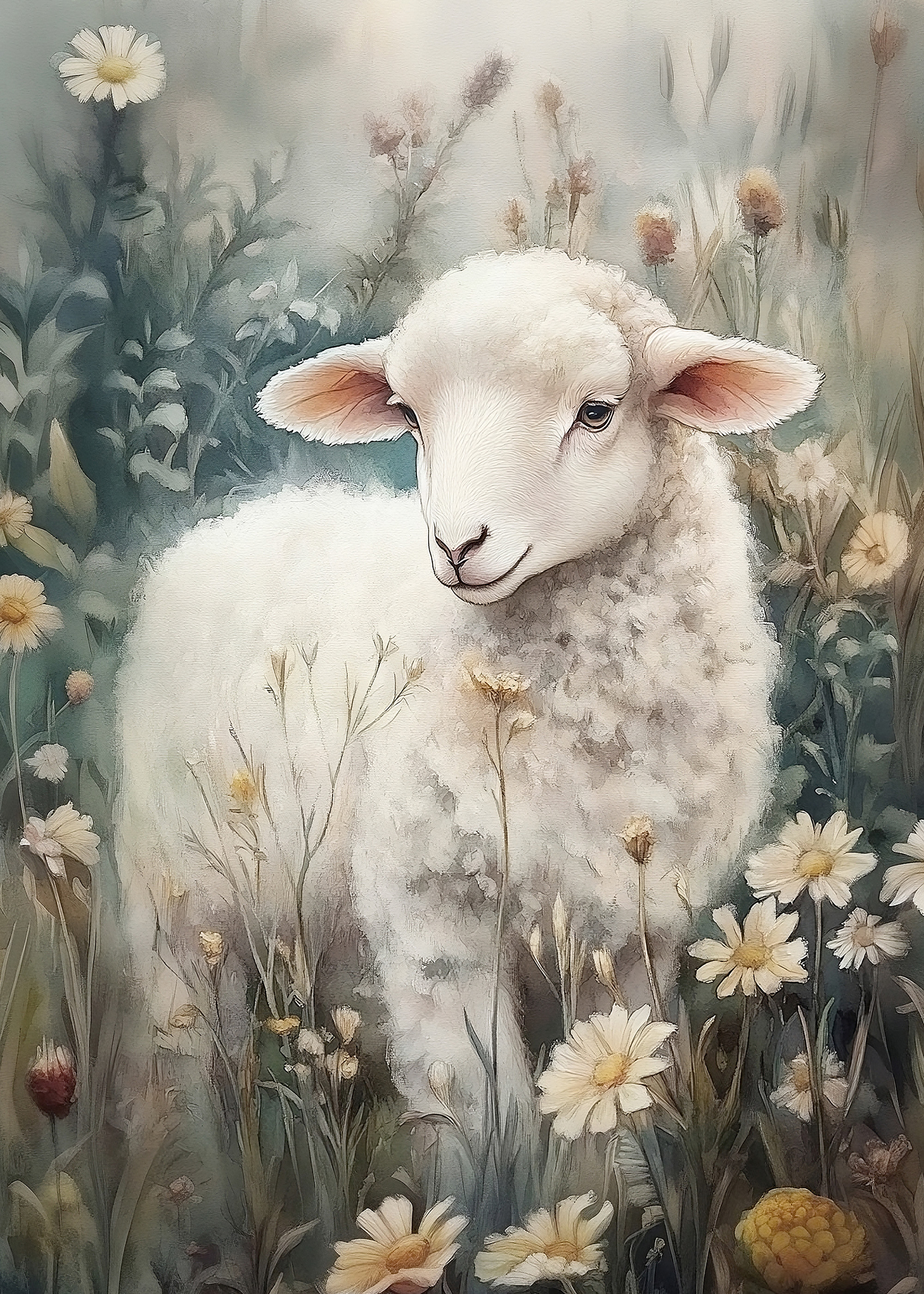 【flowerさま】 vintage animal ❀ グリーンの瞳の 羊ちゃん 69a1557408f040f277af6b83_71974