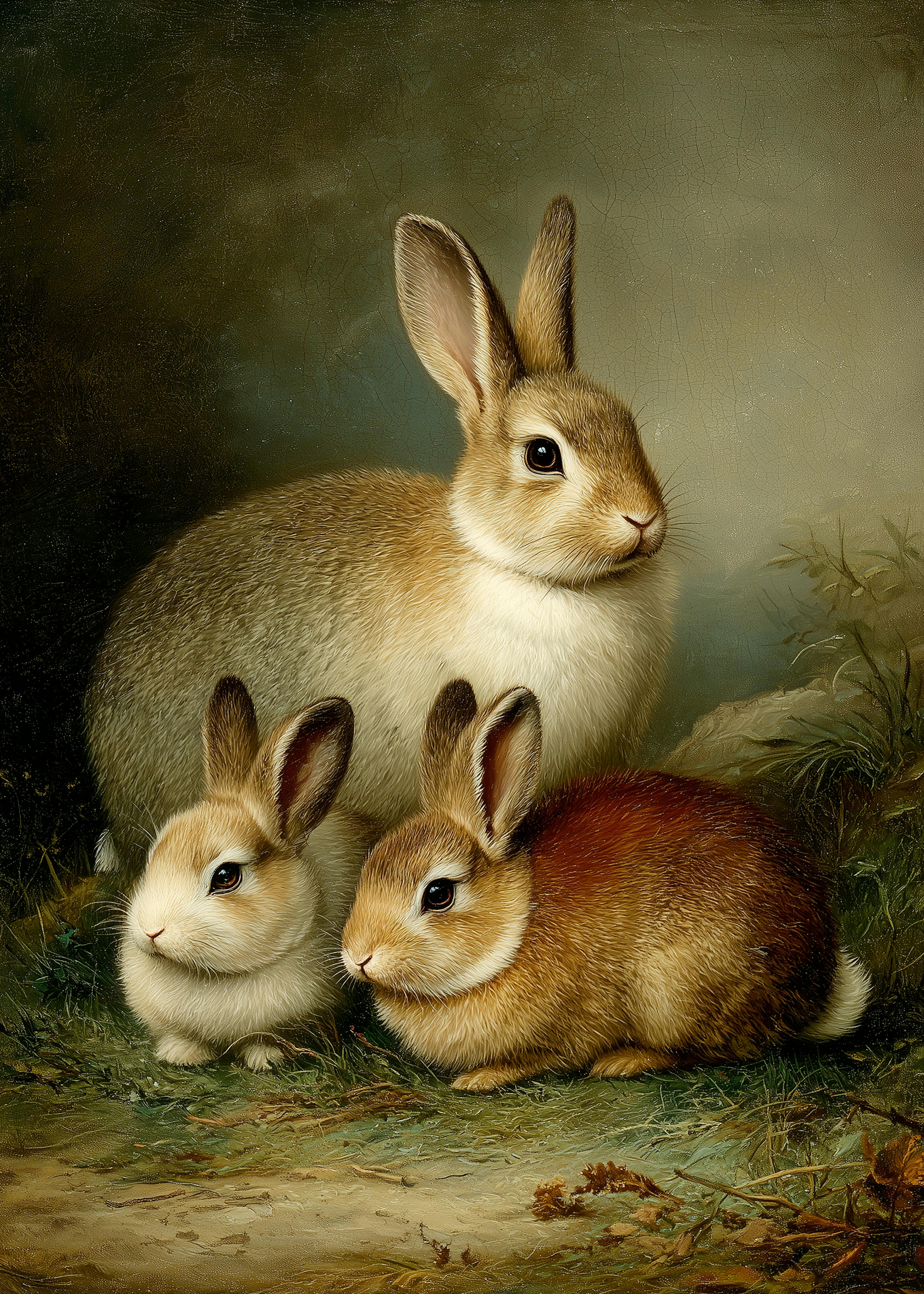 Painting Rabbits Poster 0