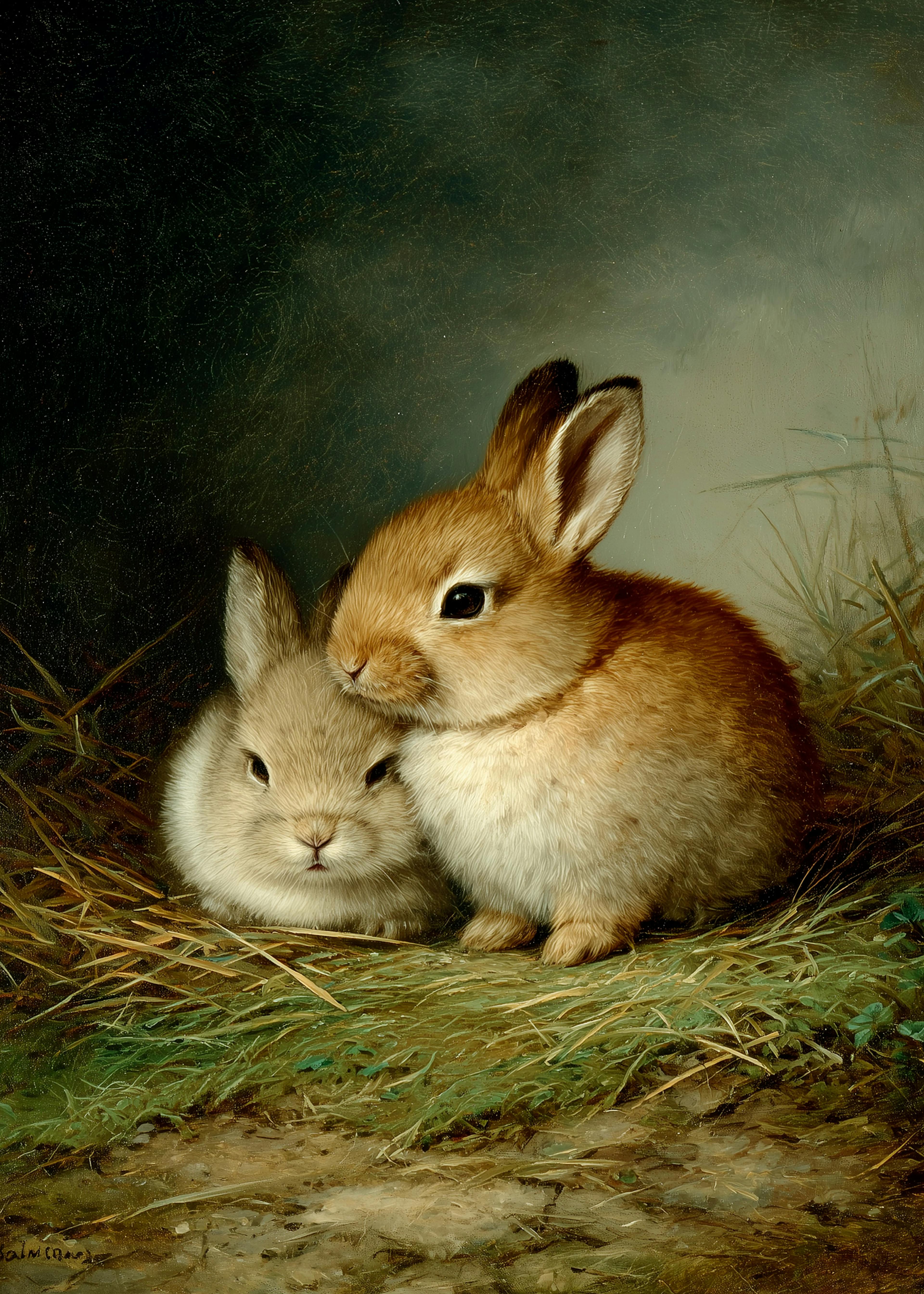 Nesting Bunnies Poster 0