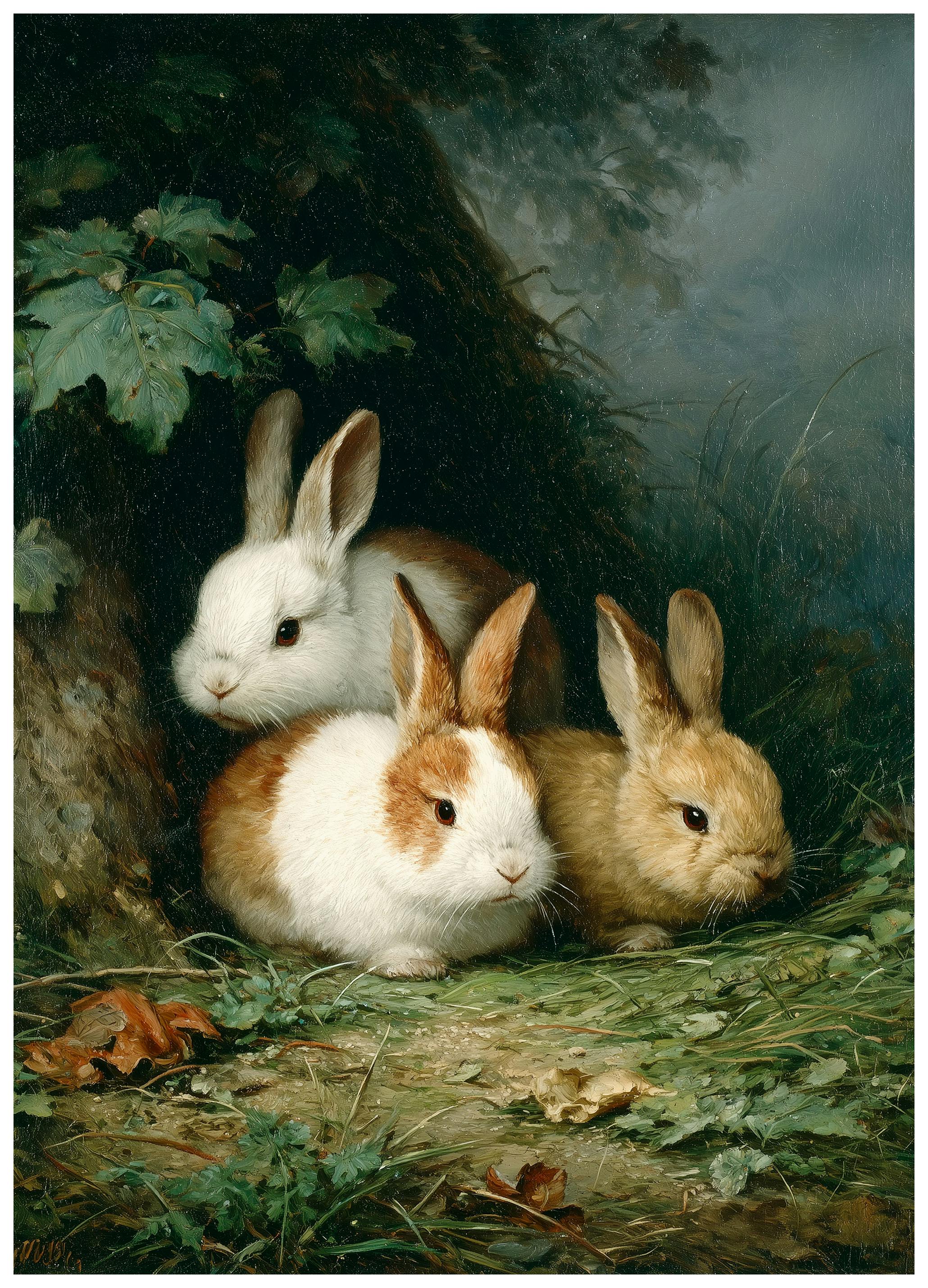 Forest Rabbits Poster (40x50 cm) - Poster Store
