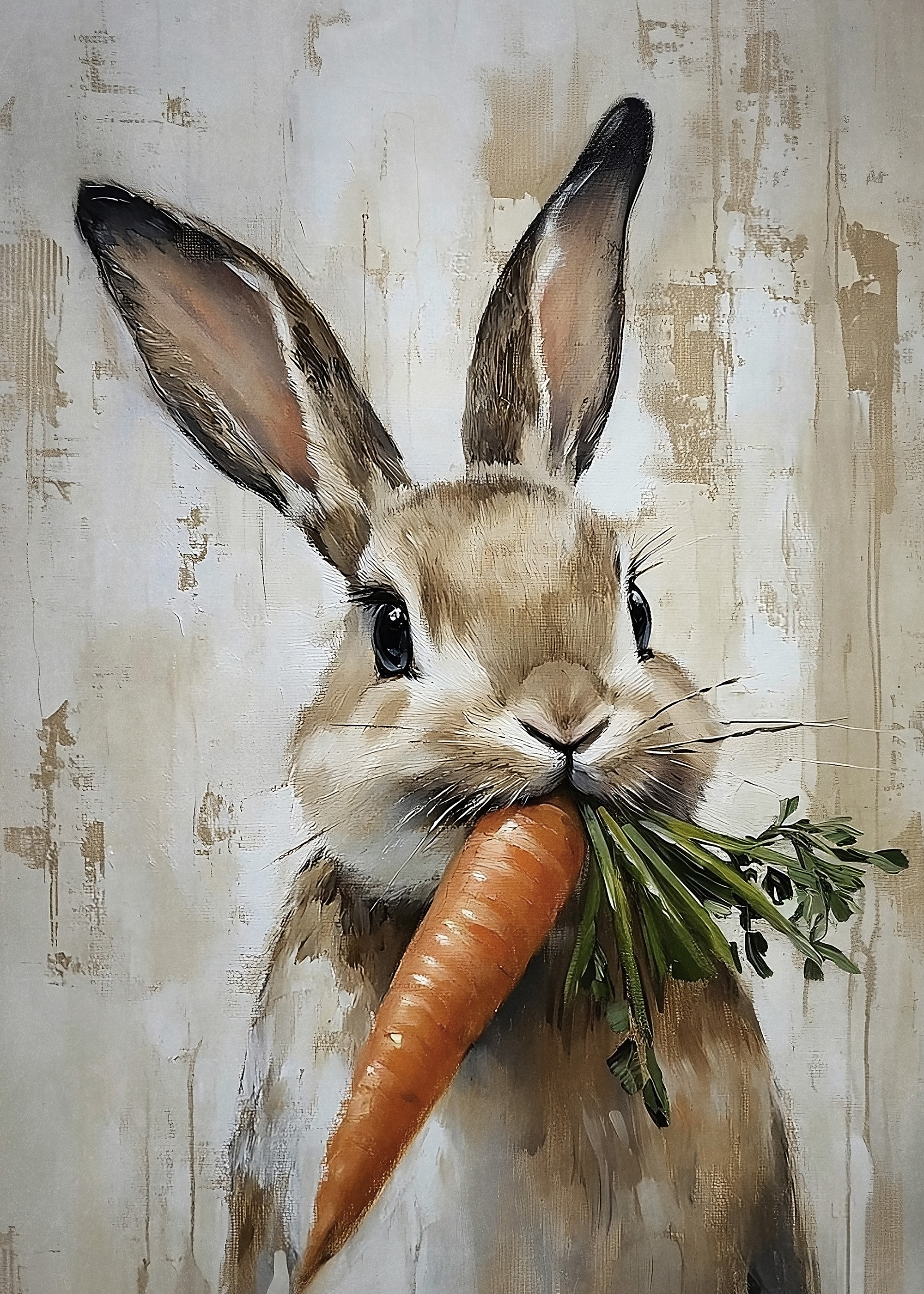 Watercolor Rabbit with Carrot Poster | Poster Store USA
