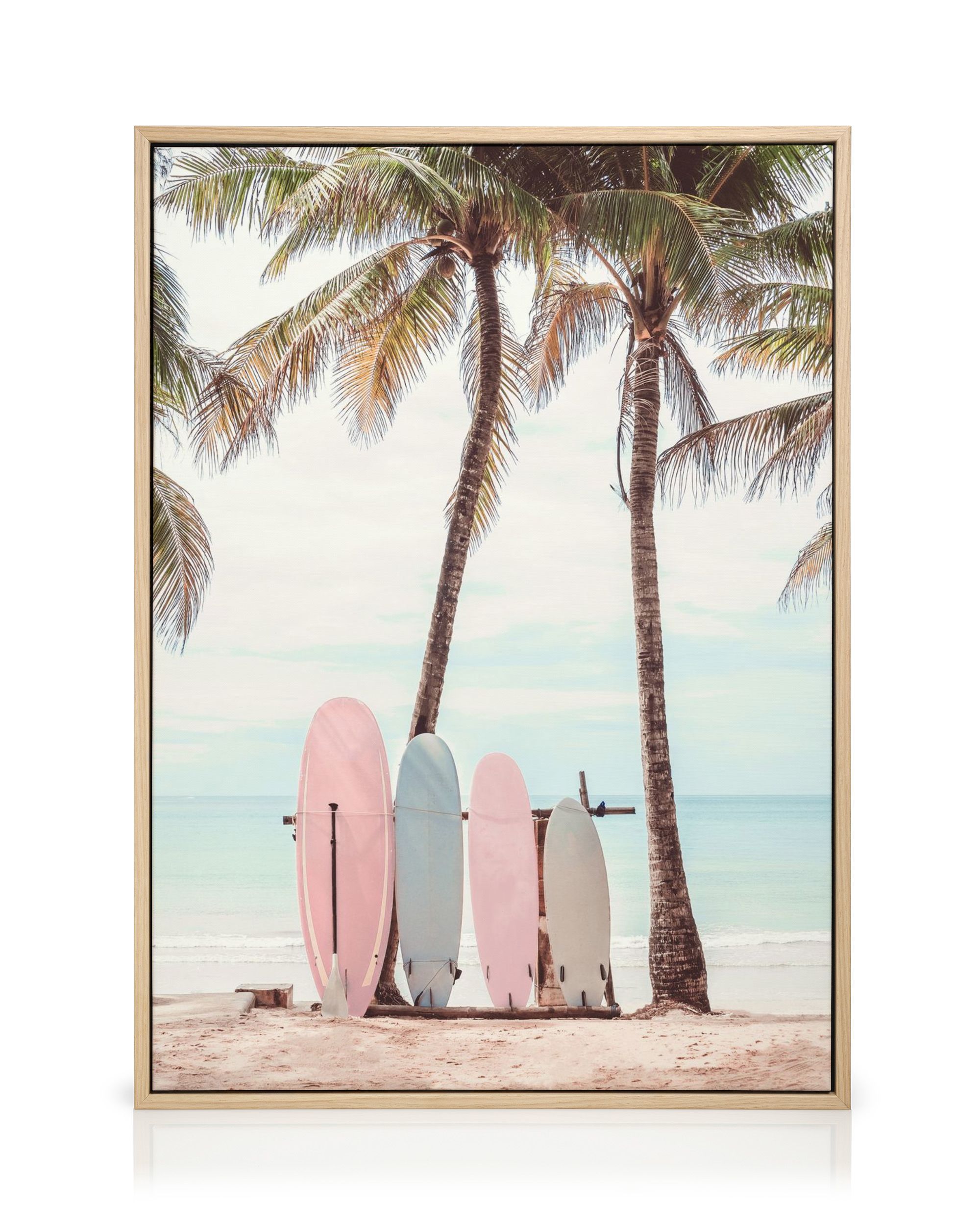 Surfboards on Beach Surfboard Canvas | Poster Store US