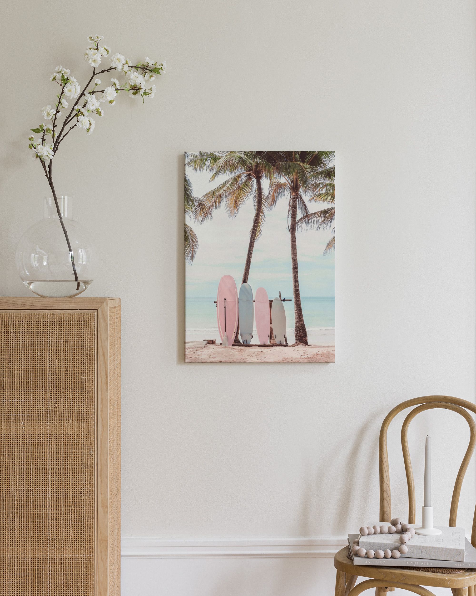 Surfboards on Beach Surfboard Canvas | Poster Store US