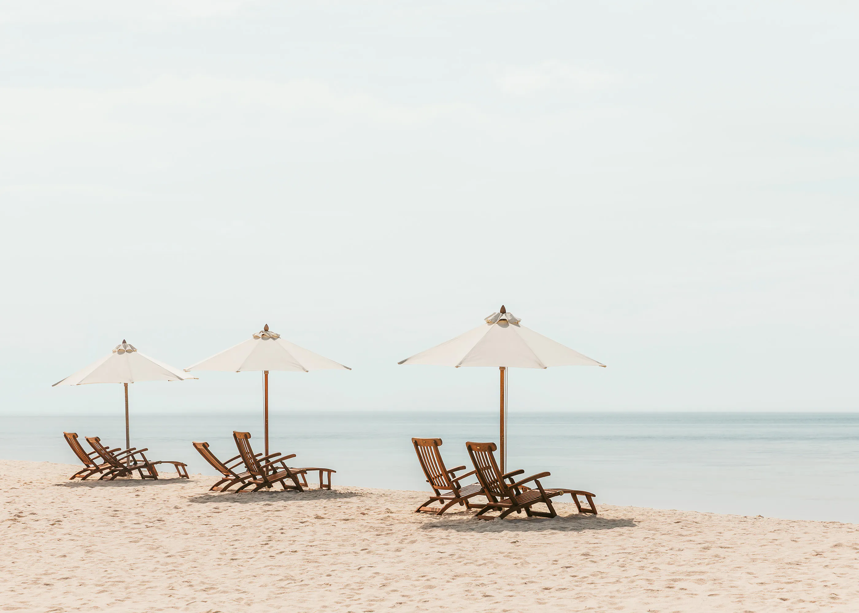 Beach Umbrellas Minimal Plakat 0