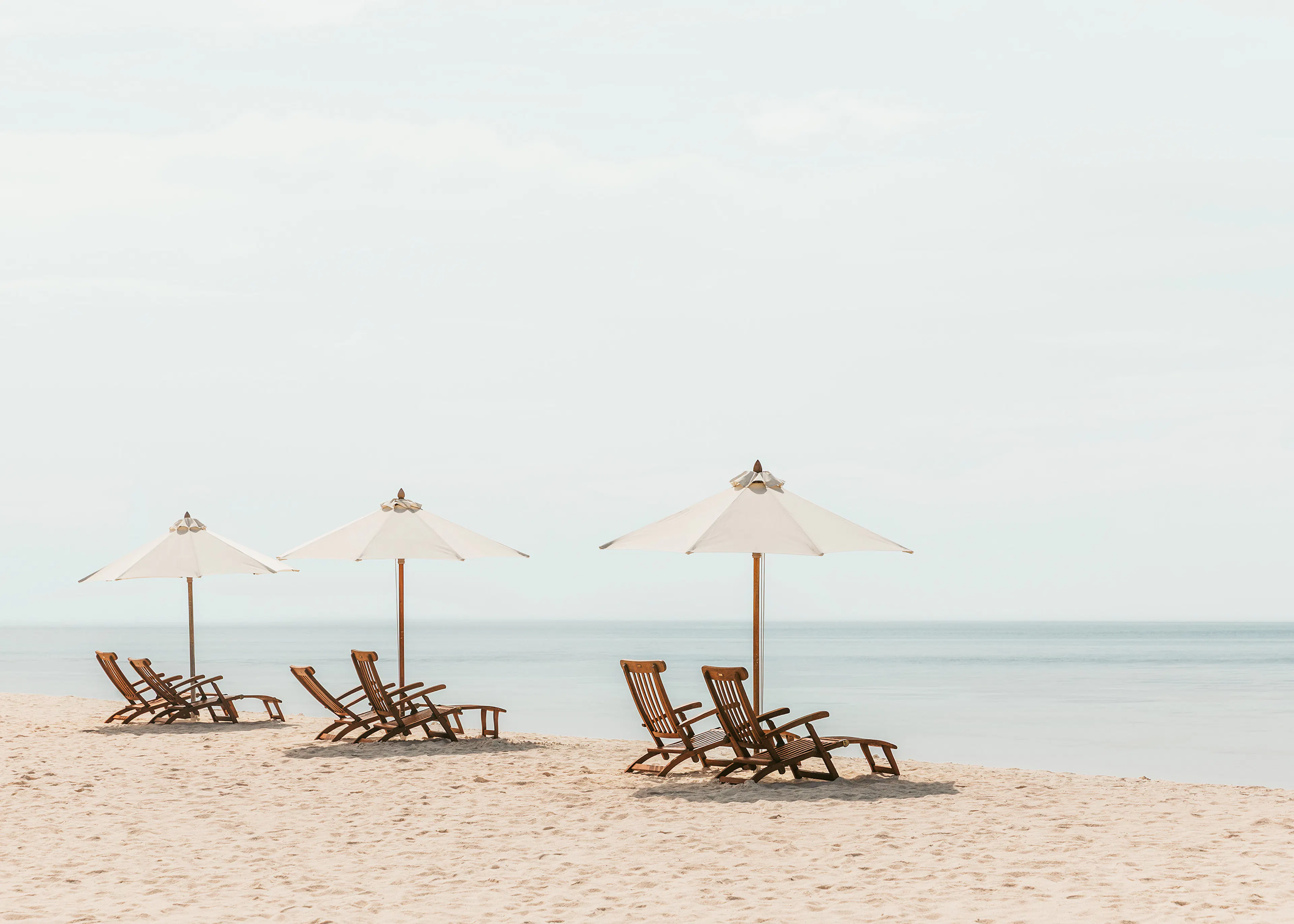 Beach Umbrellas Minimal Plakát 0