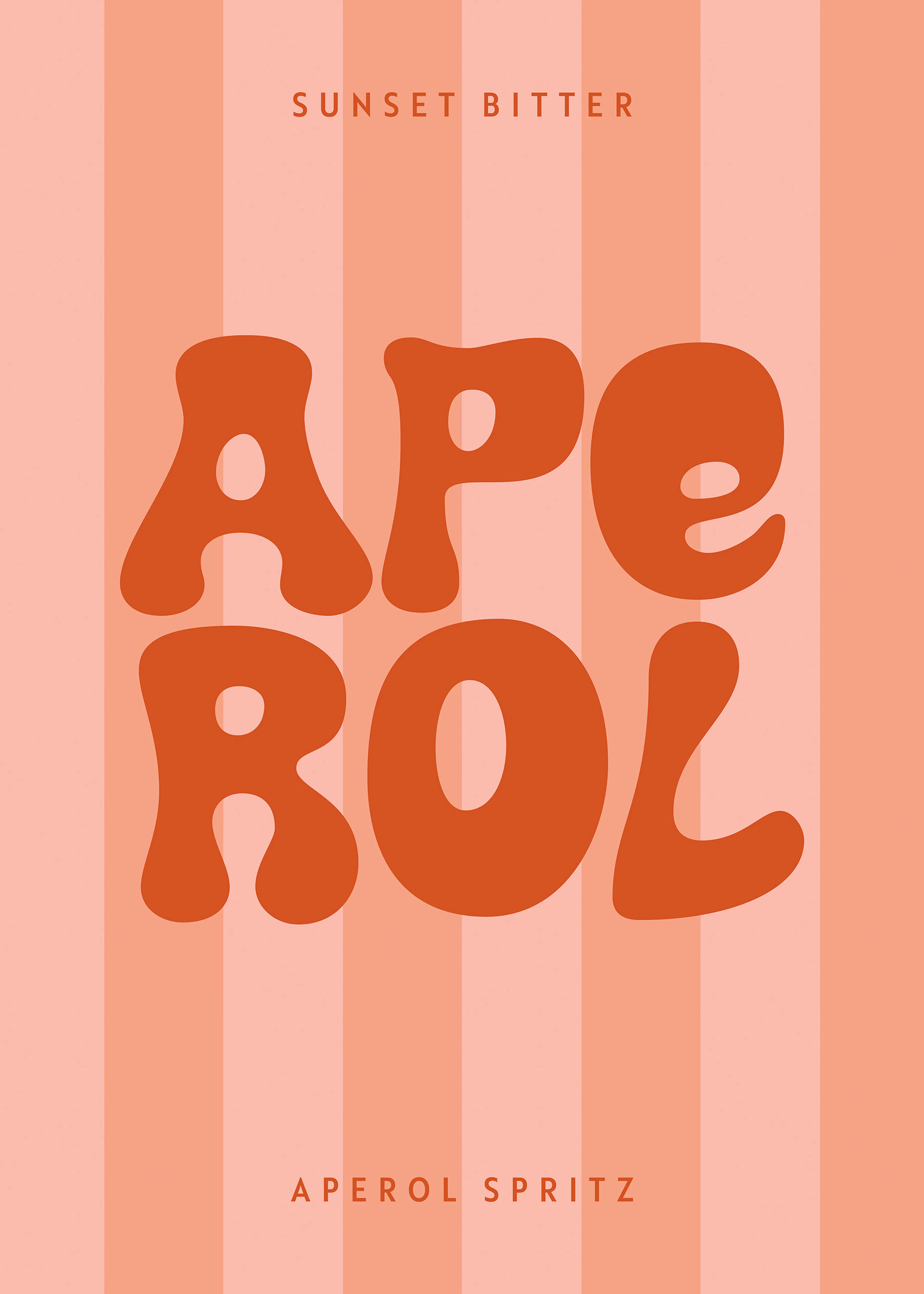 Aperol Stripes Poster 0