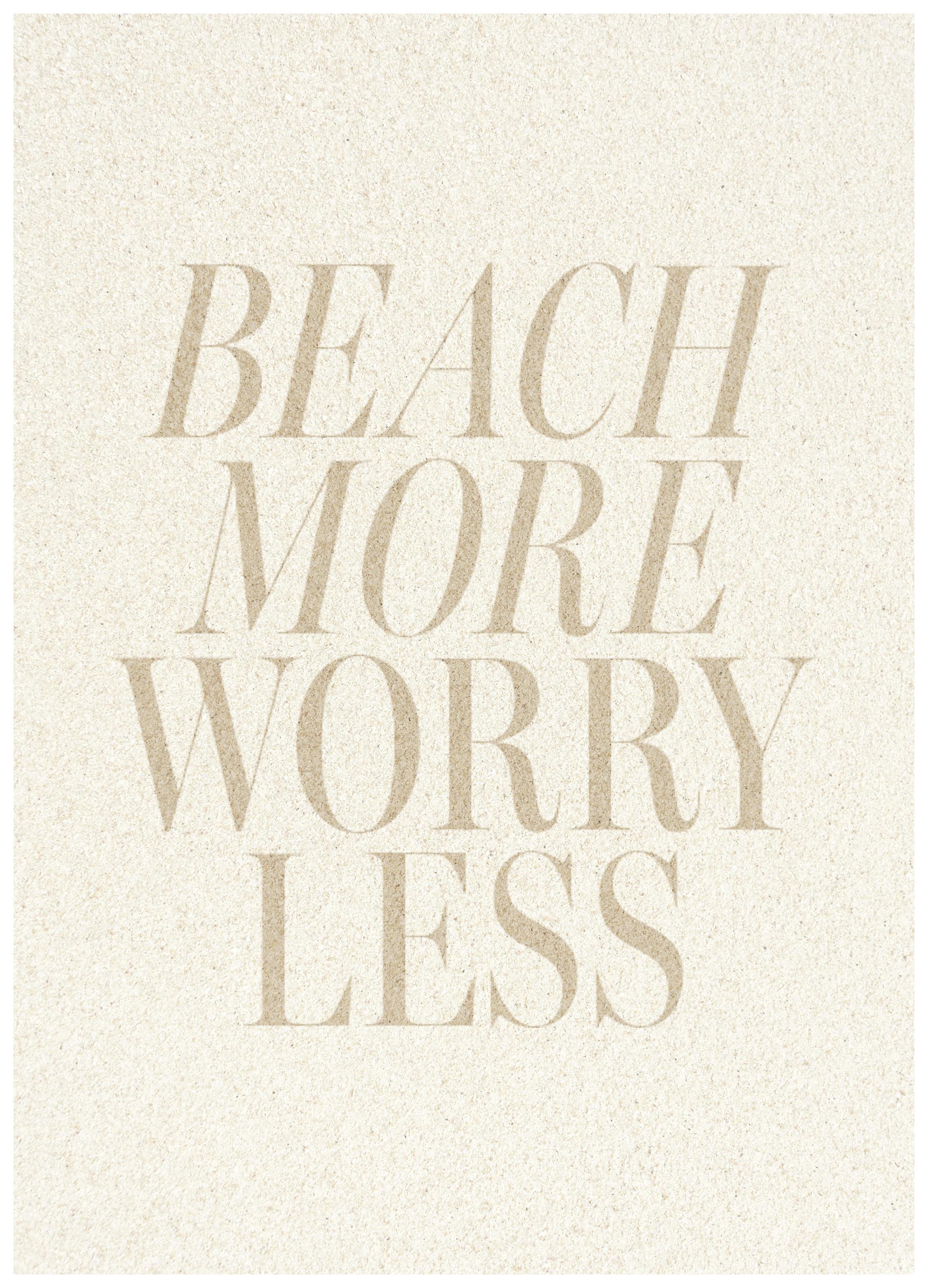 Beach More Worry Less Affiche (21x30 cm) - Poster Store