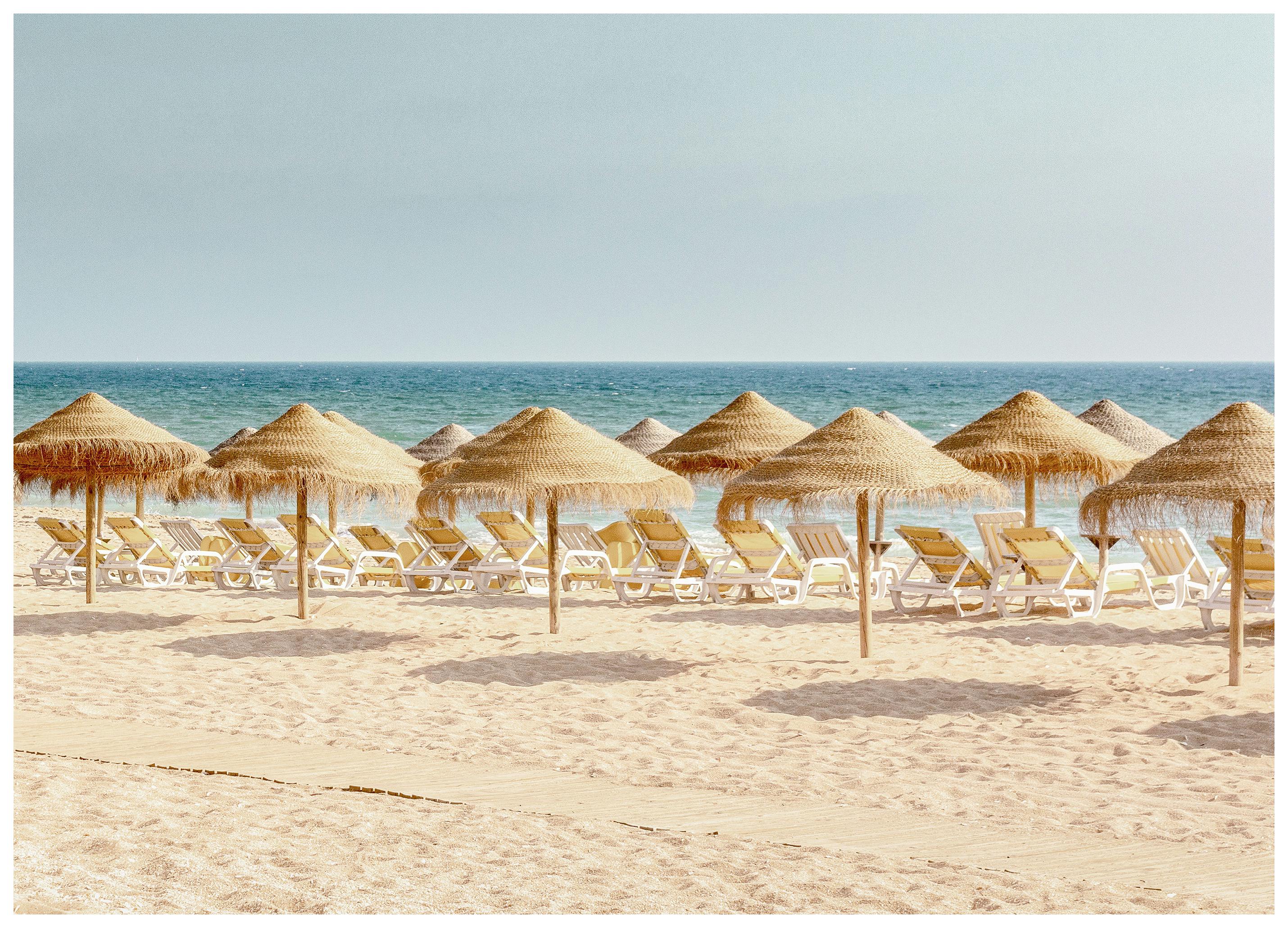 Straw Beach Parasols Poster (70x100 cm) - Poster Store