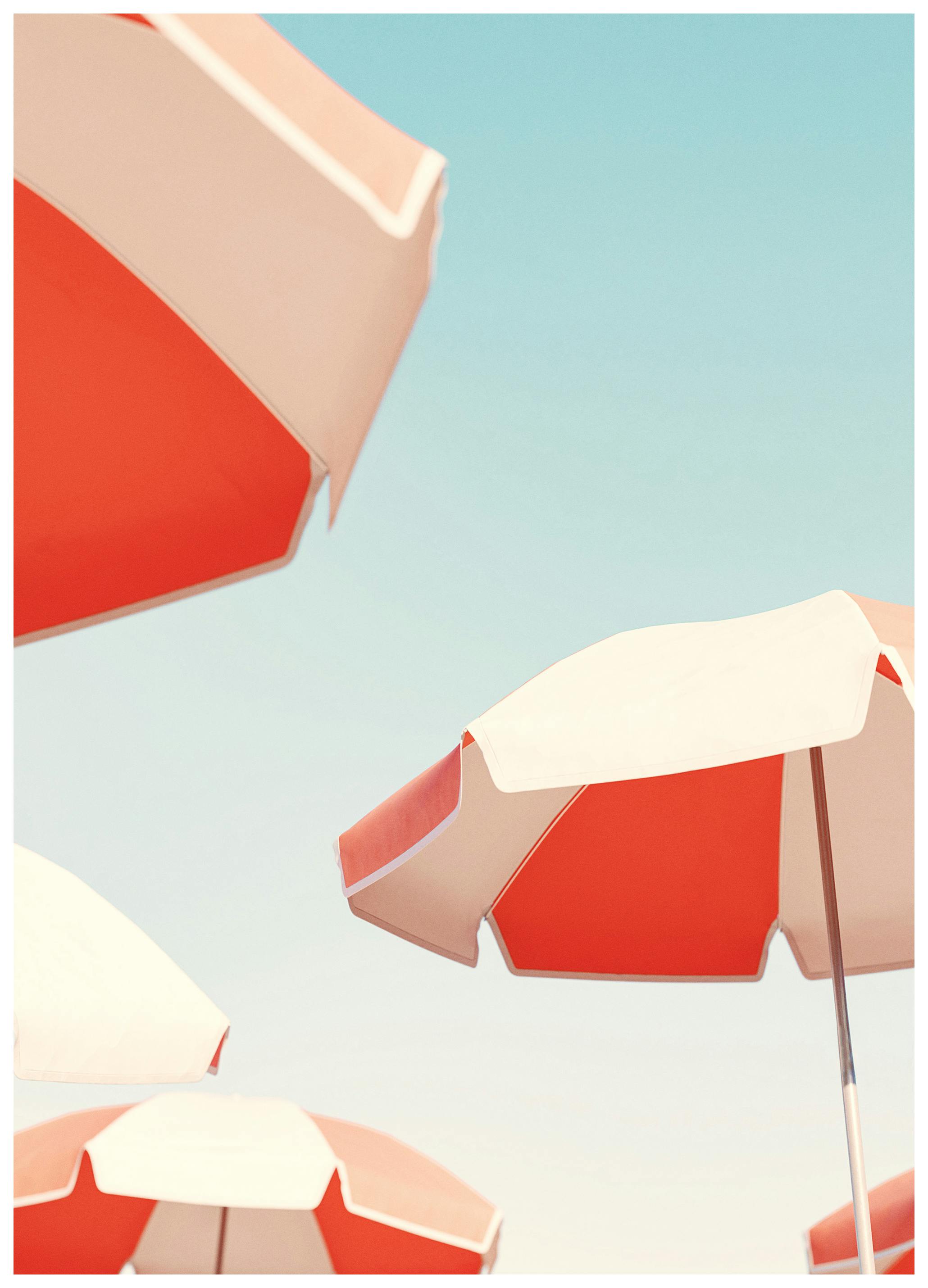 Retro Beach Umbrellas Affiche - Poster Store