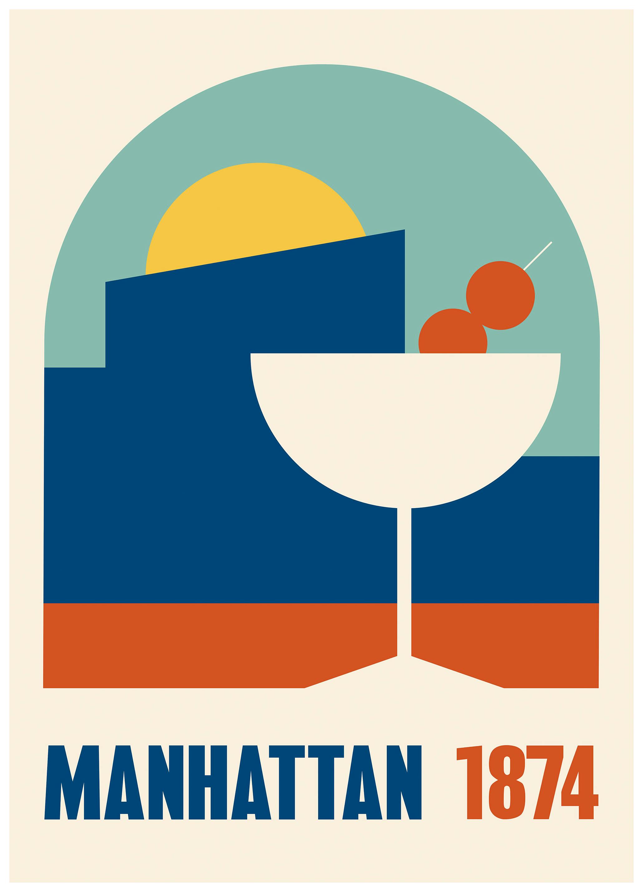 Manhattan Sunset Poster (70x100 cm) - Poster Store