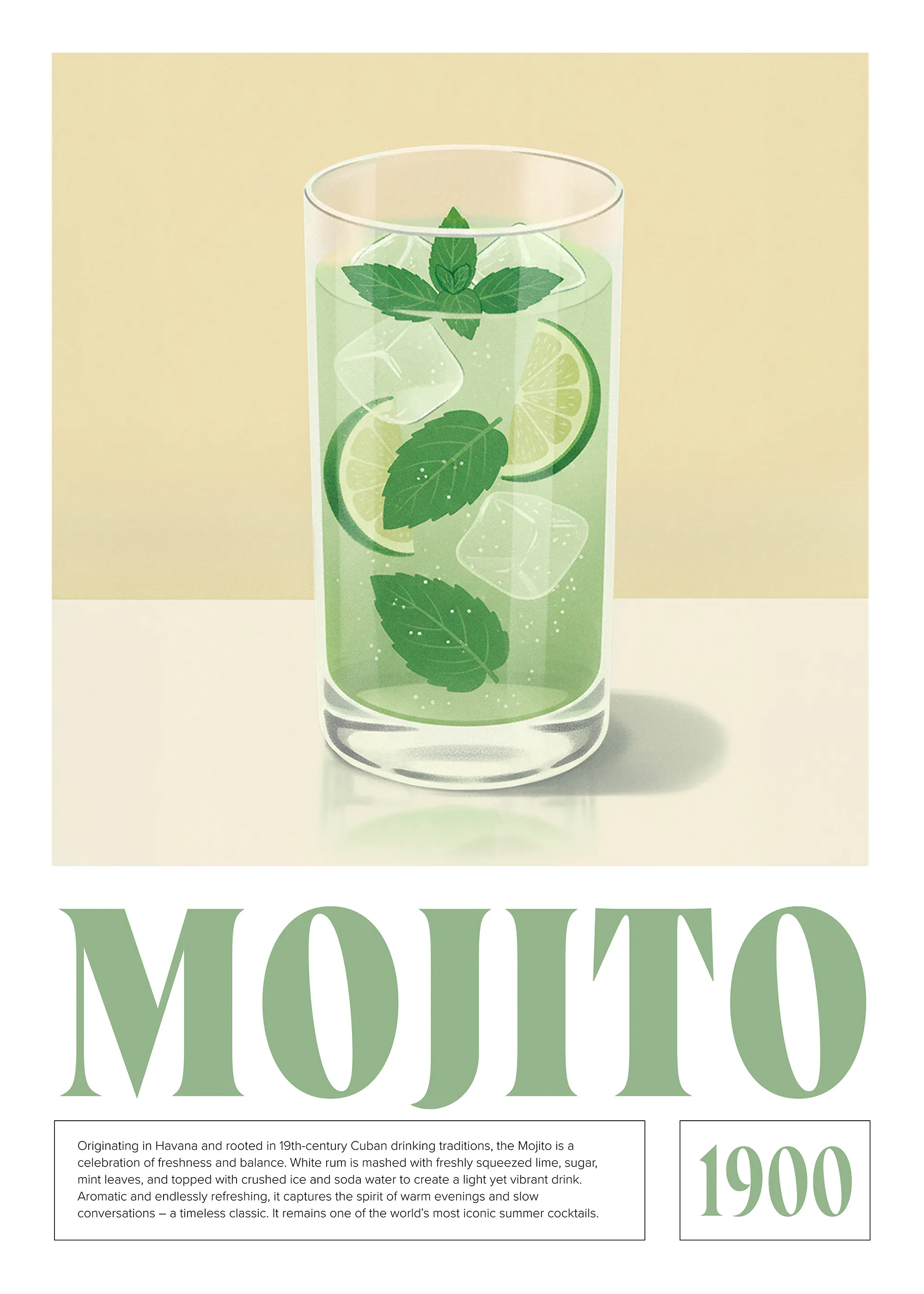 Mojito Cocktail Poster 0