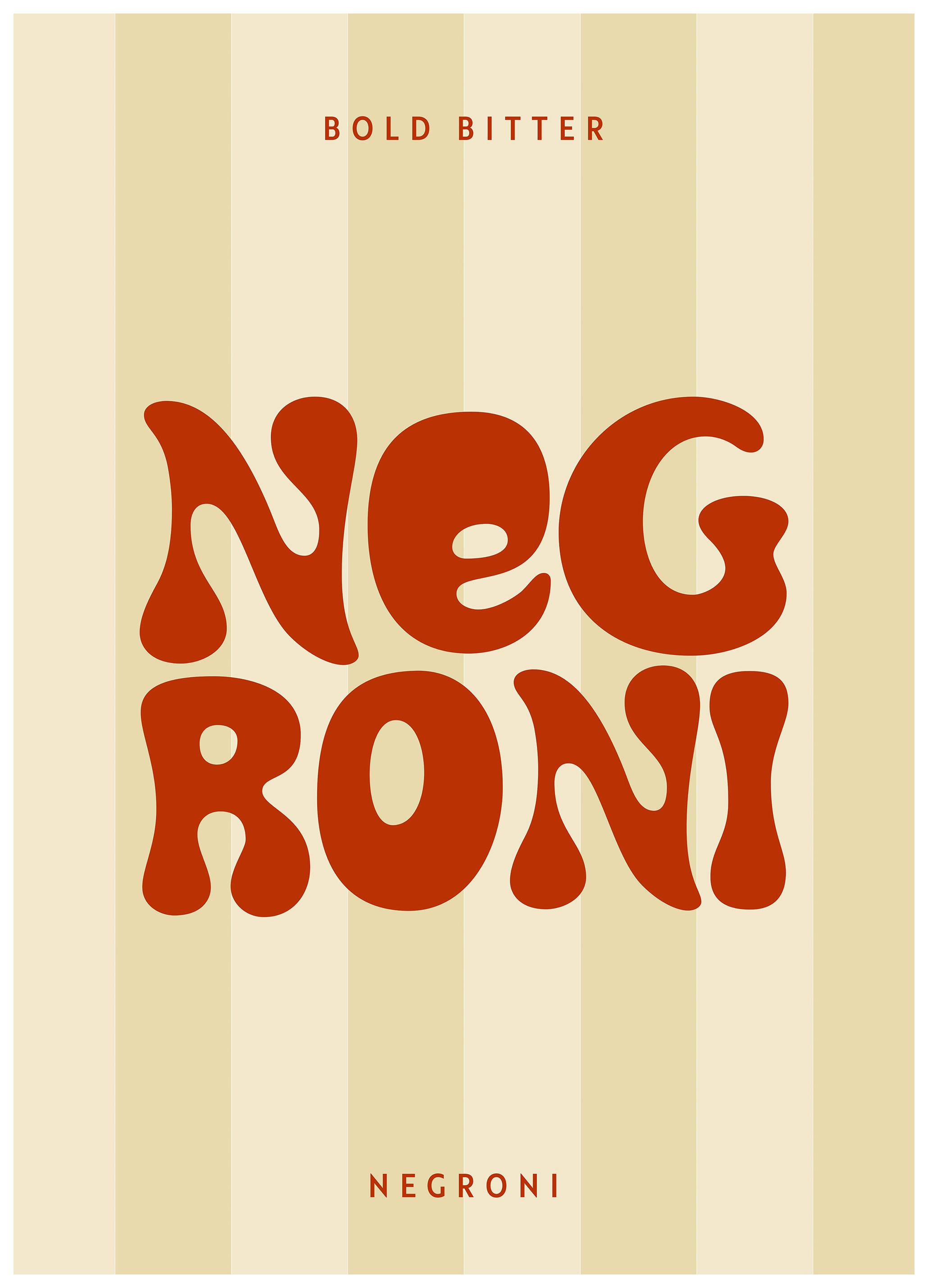 Negroni Stripes Affiche (70x100 cm) - Poster Store