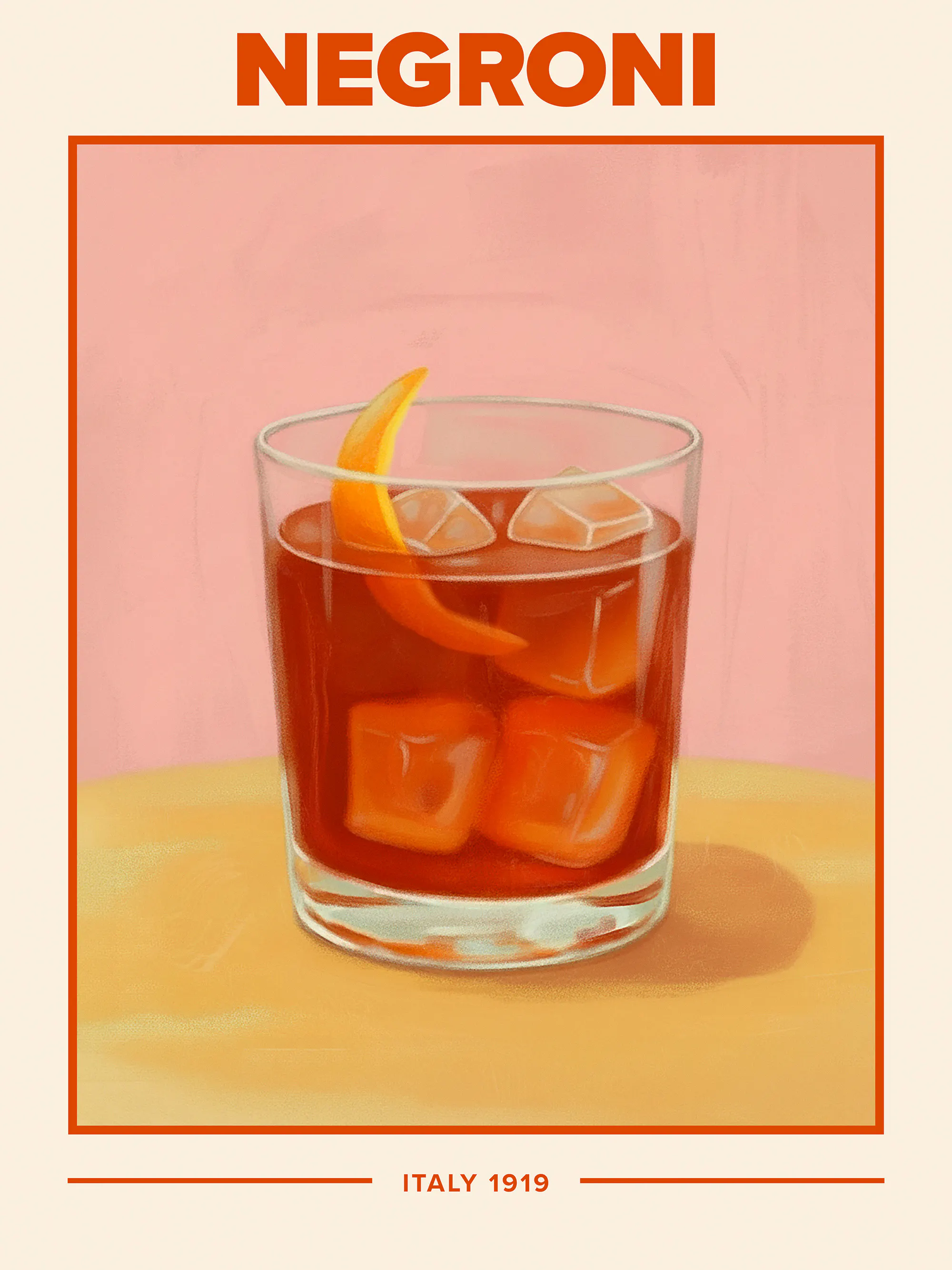 Negroni Cocktail Poster 0