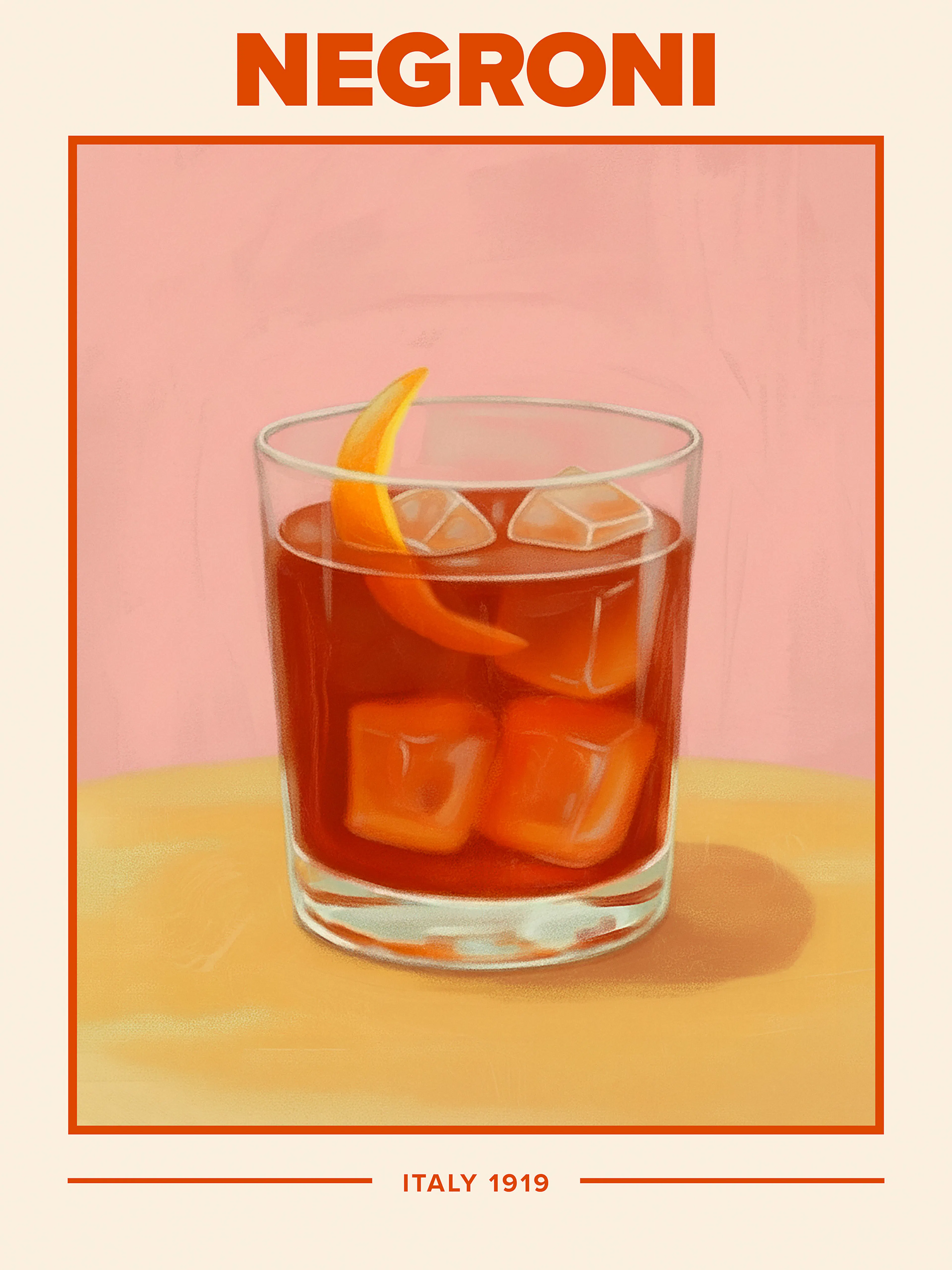 Negroni Cocktail Poster 0