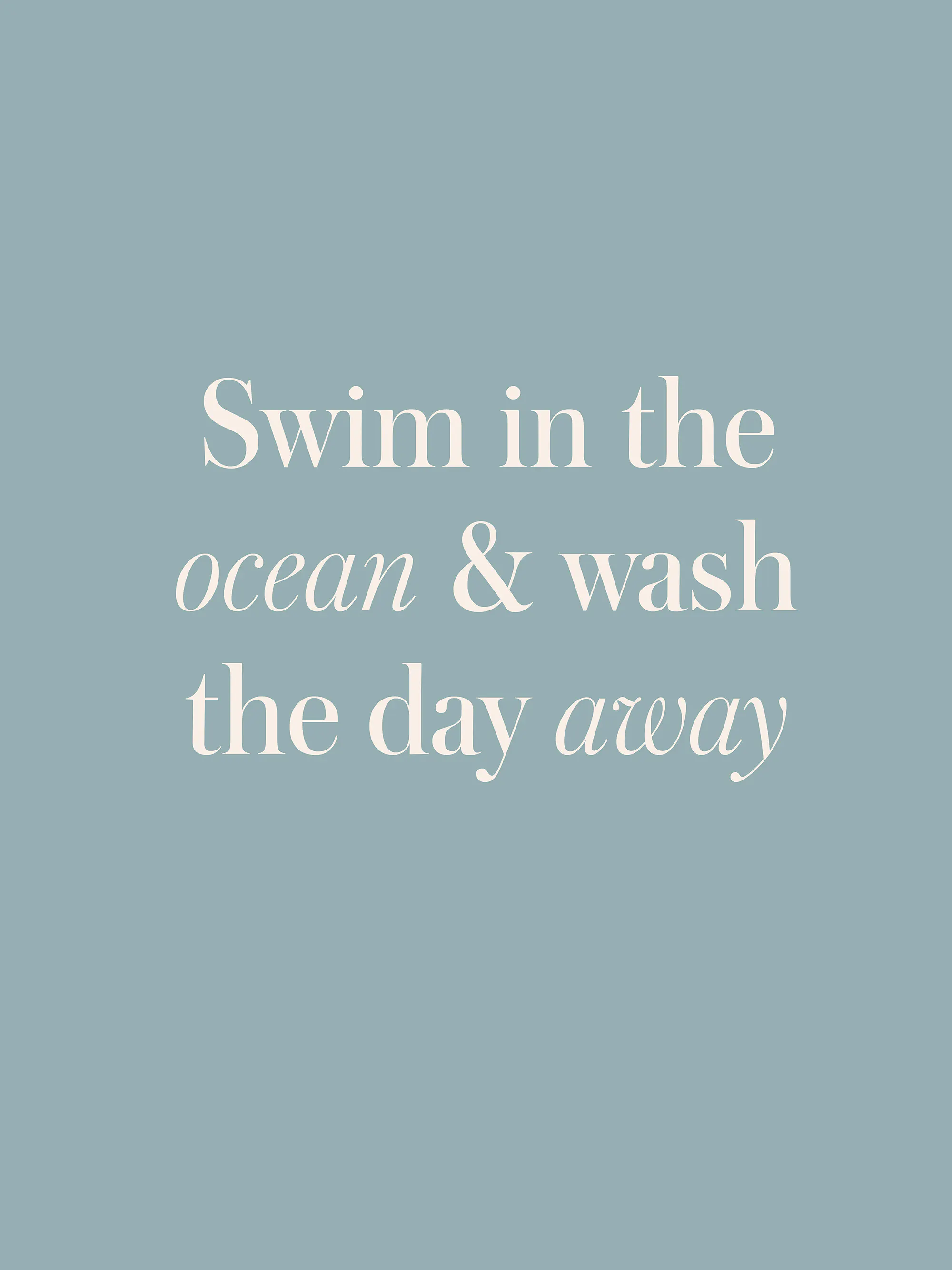 Ocean Quote Poster Poster 0