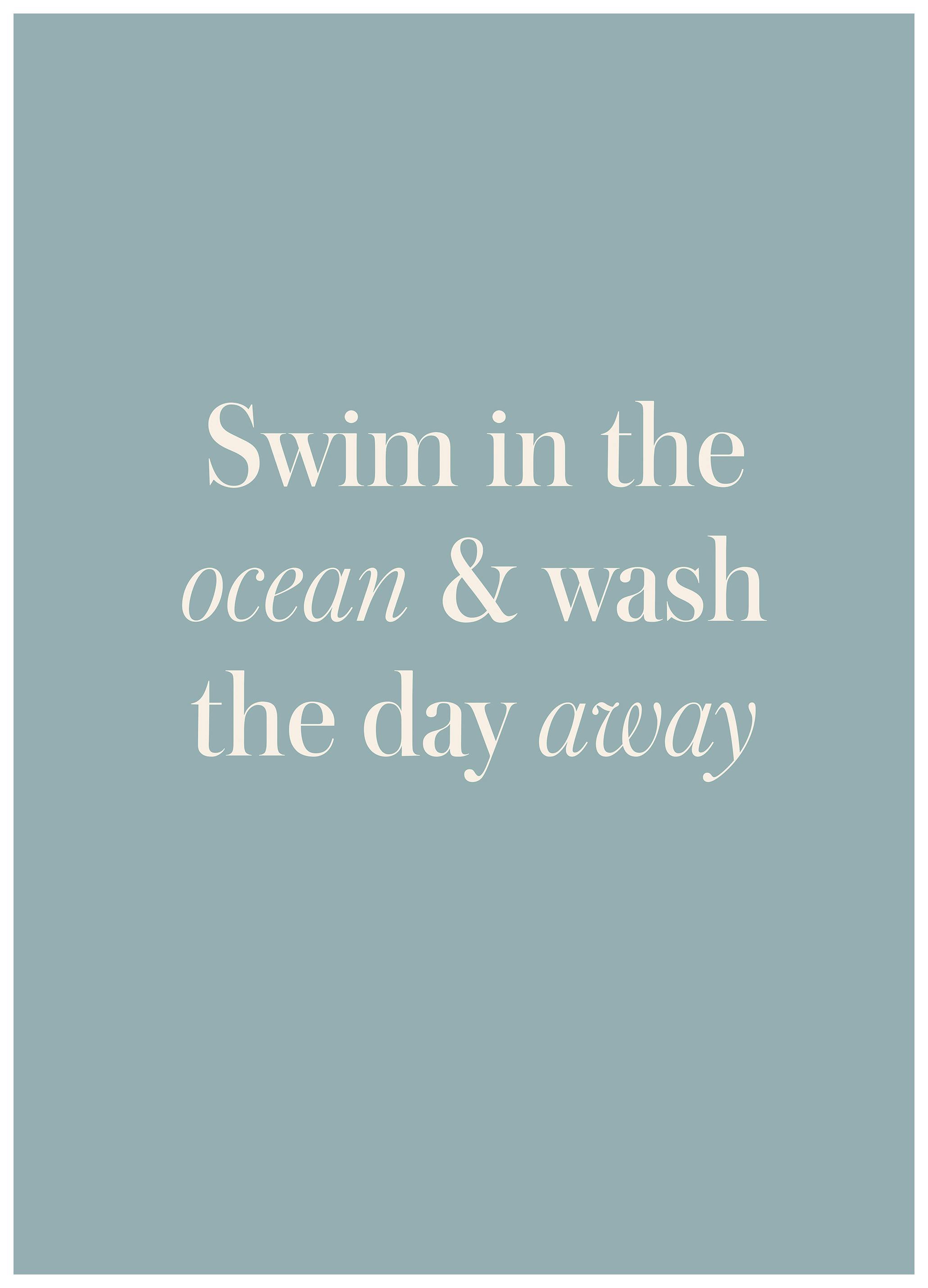 Ocean Quote Poster Poster (50x70 cm) - Poster Store