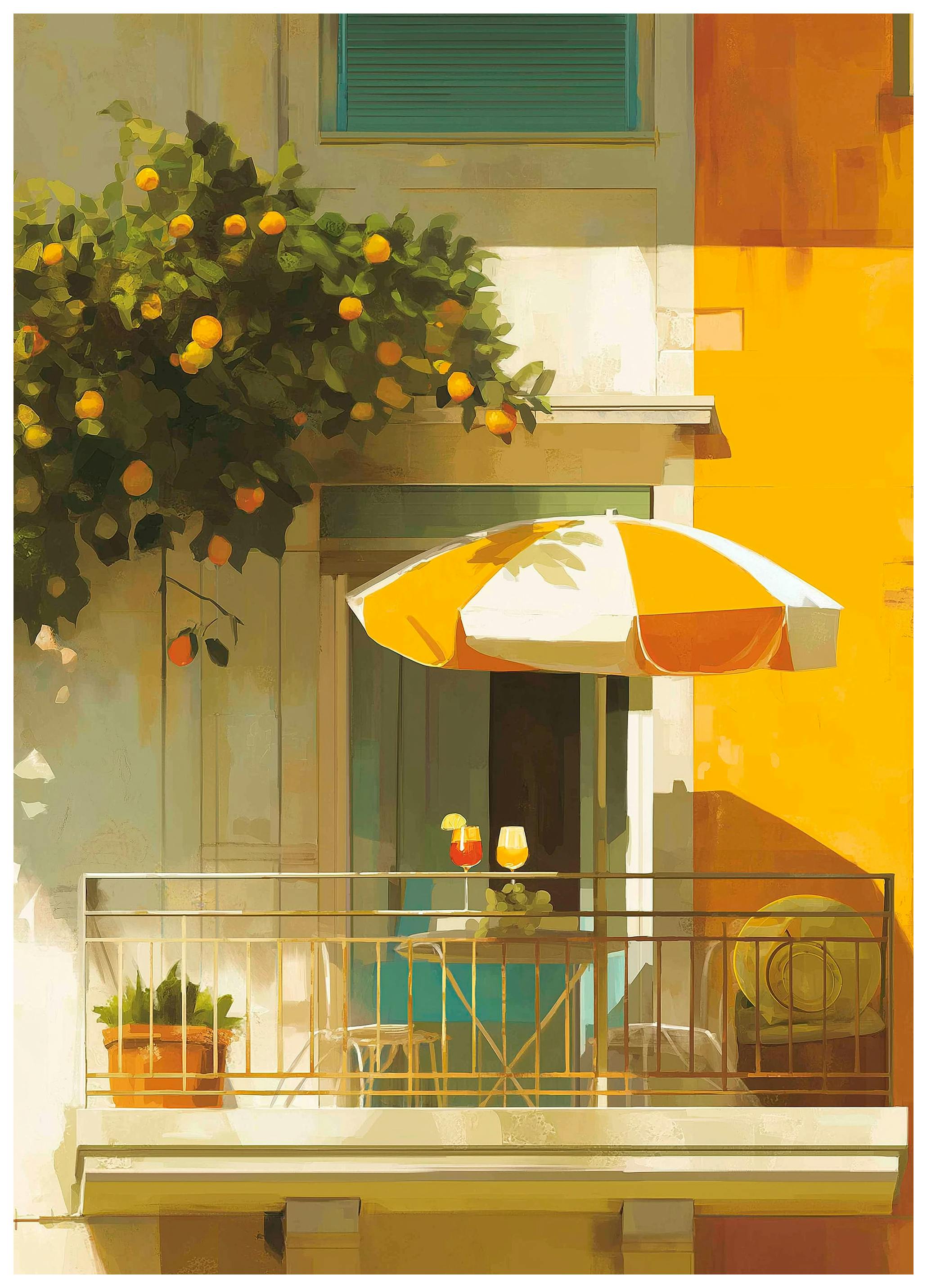 Italian Balcony Affiche (70x100 cm) - Poster Store