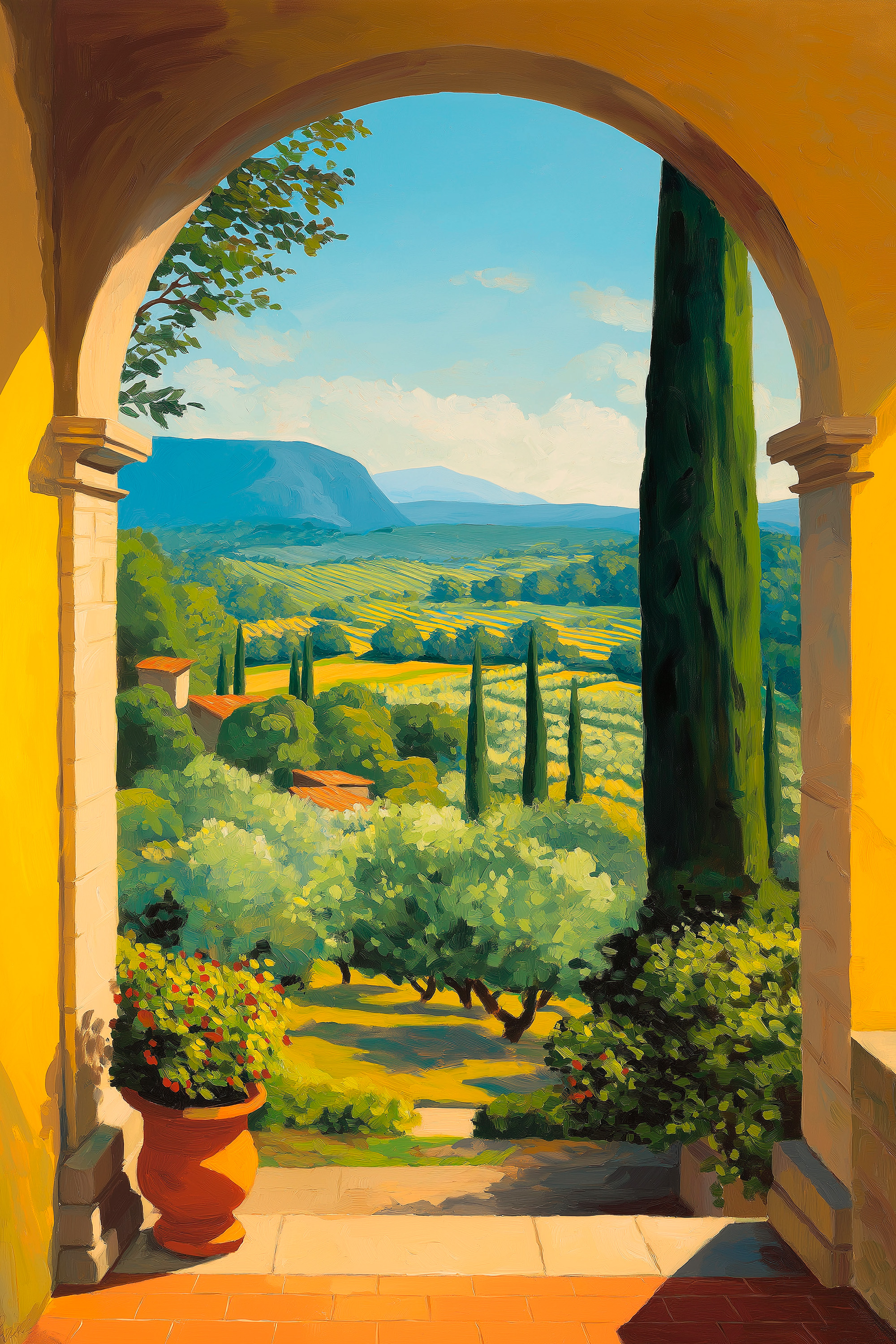 Tuscan Archway View Landscape Poster | Poster Store US