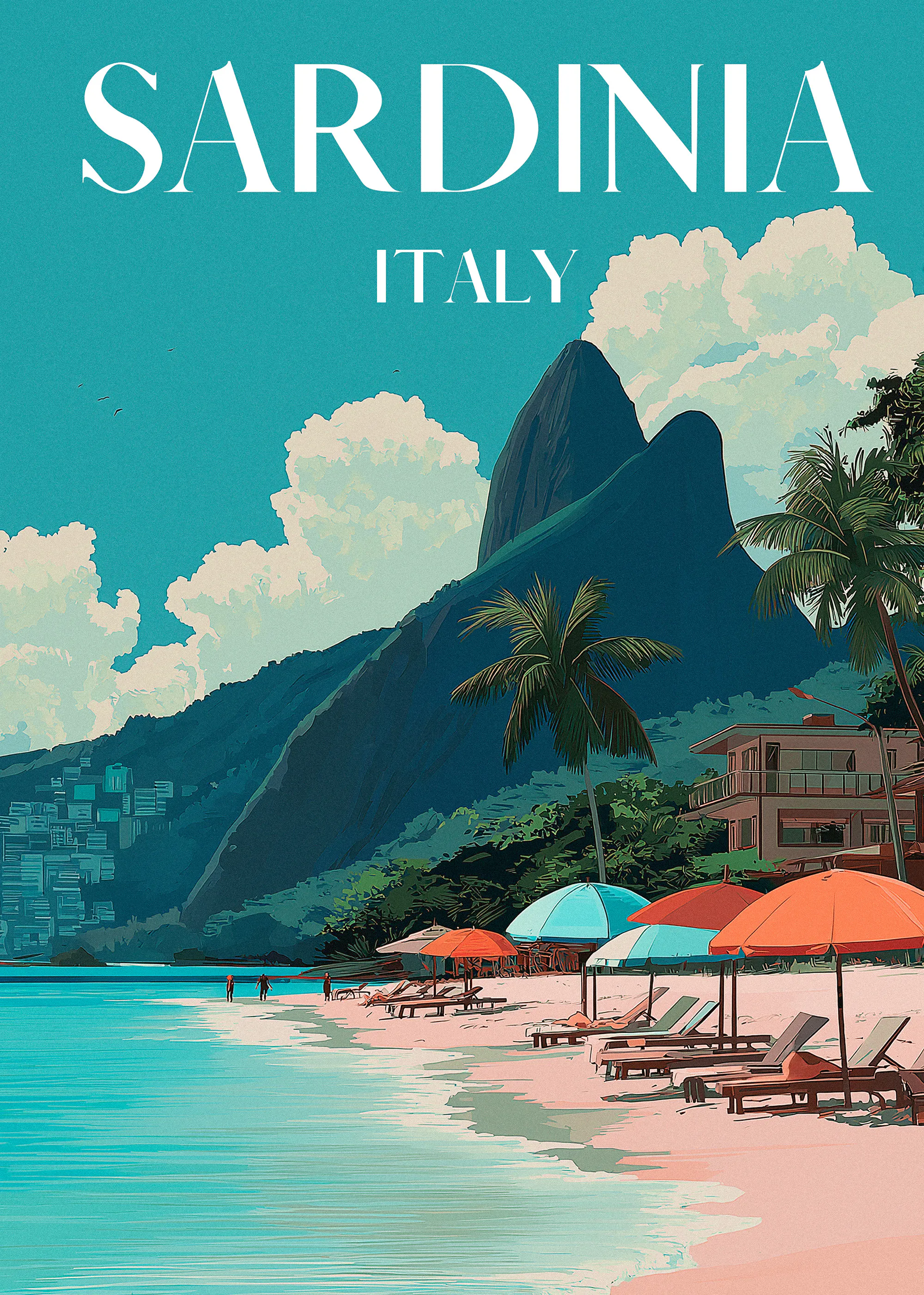 Sardinia Coastline Poster 0