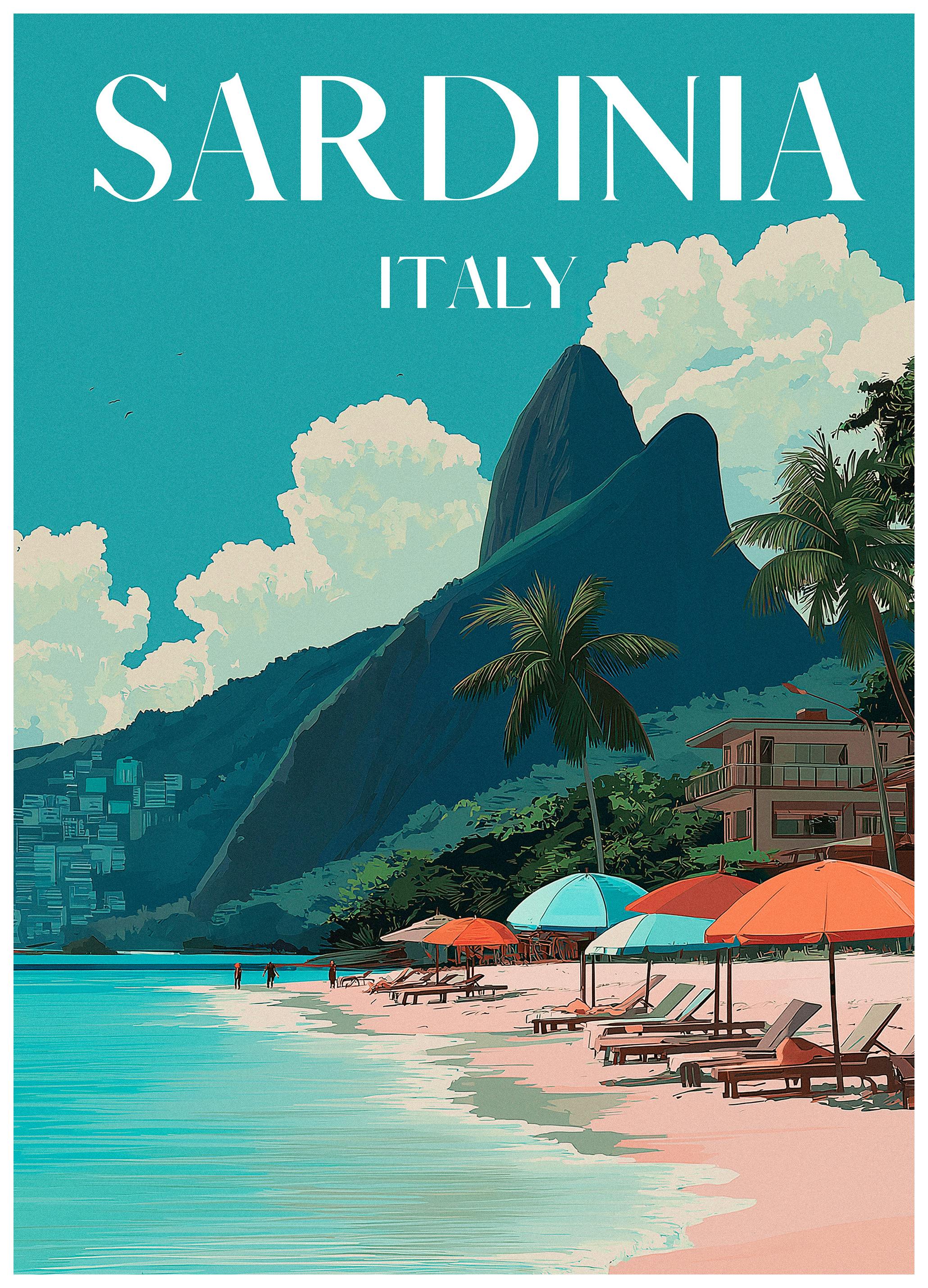 Sardinia Coastline Juliste (50x70 cm) - Poster Store