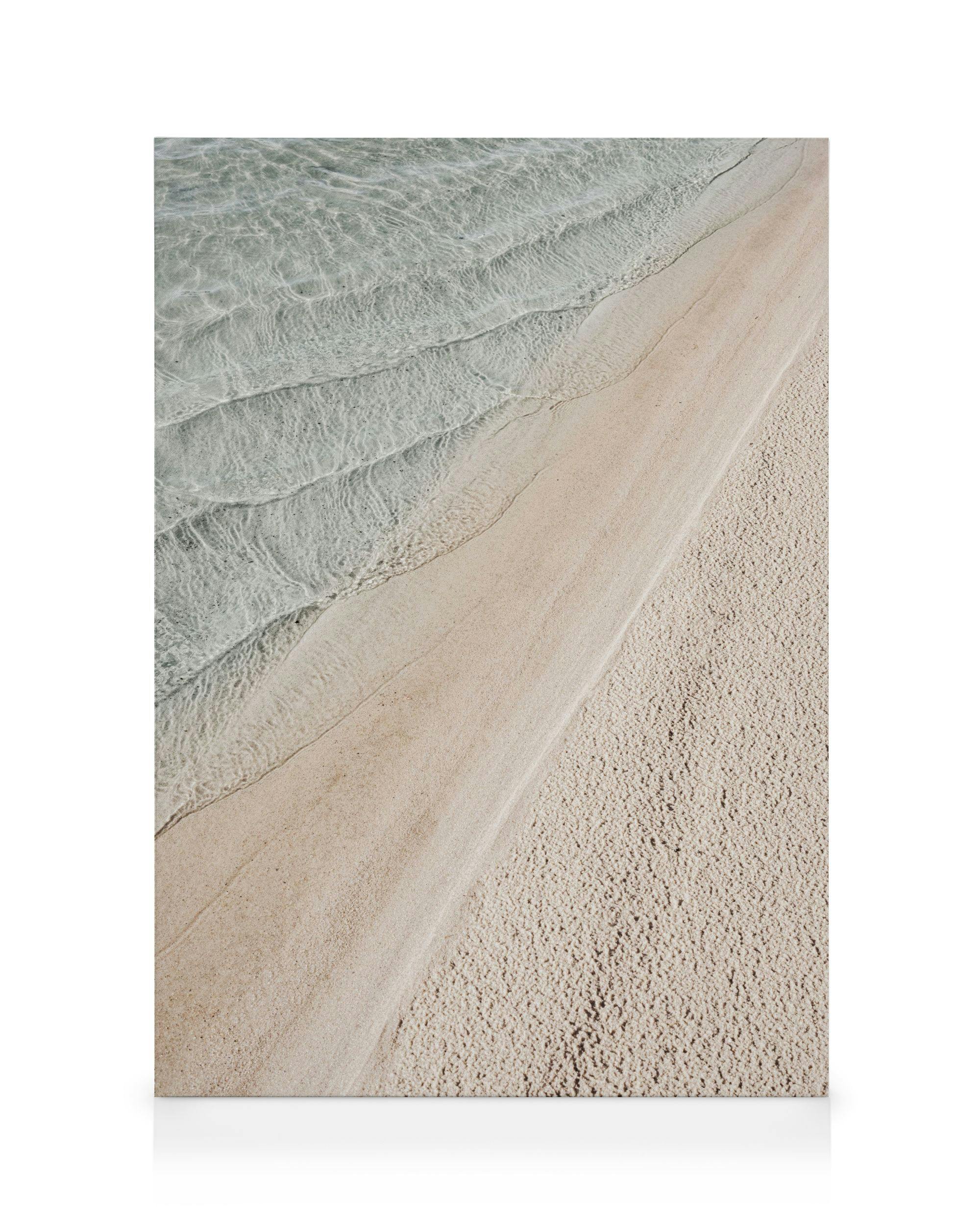 Aerial Beach Shoreline Toile (70x100 cm - Cadre noir) - Poster Store