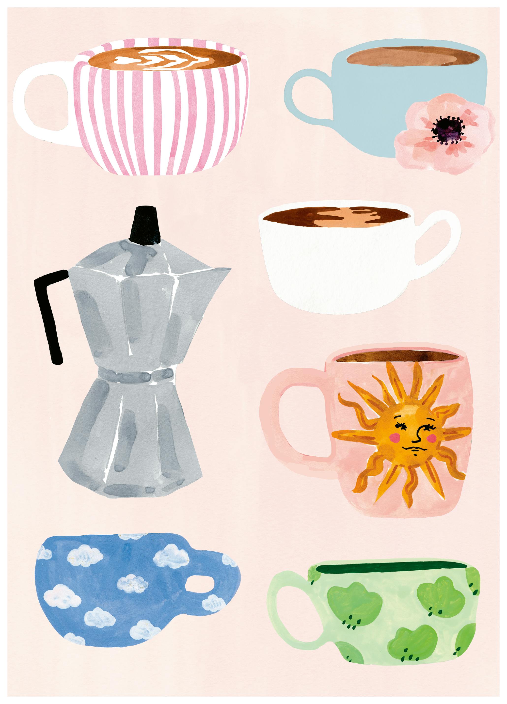 Sabina Fenn - Koffiemokken Poster (50x70 cm) - Poster Store
