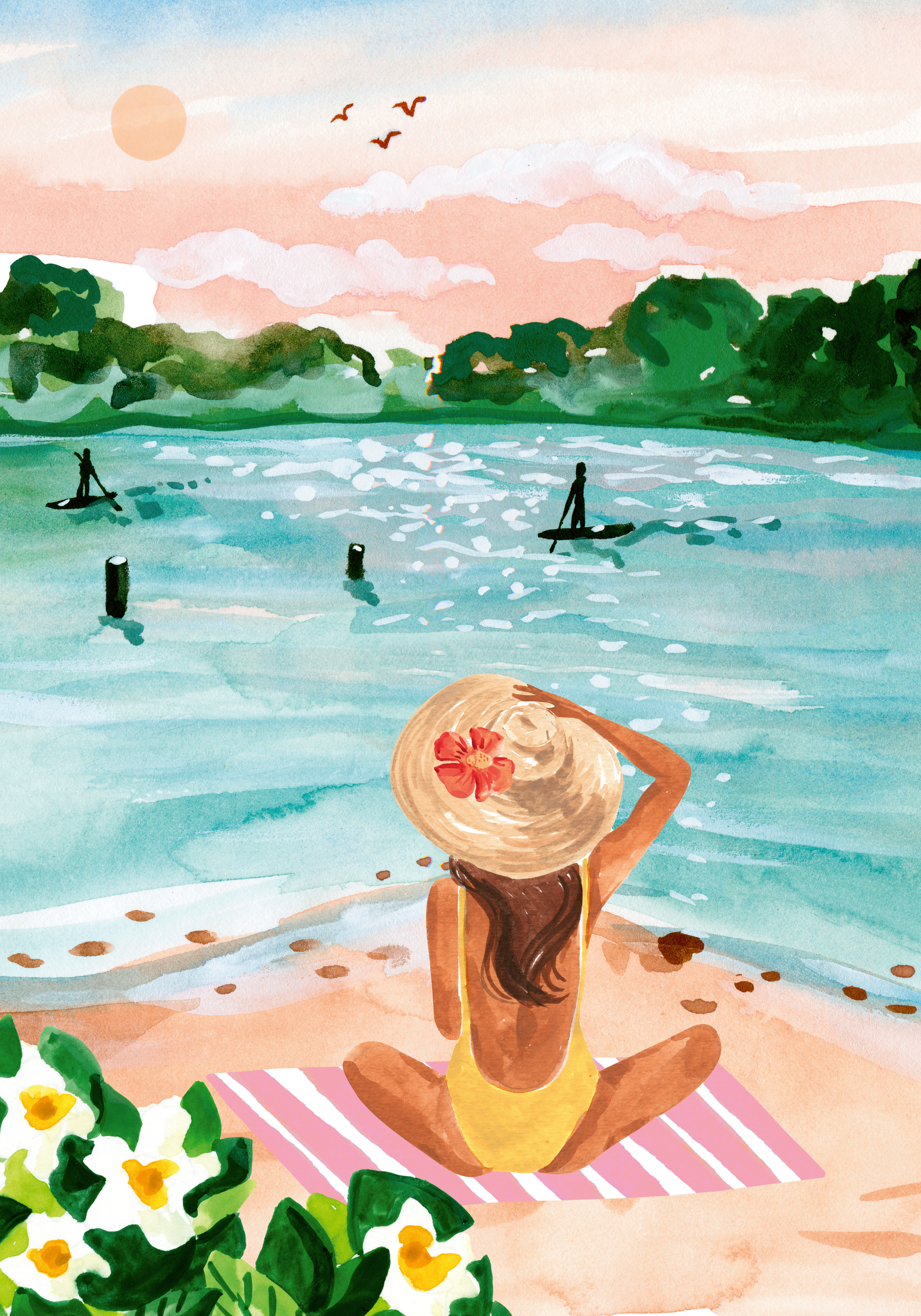 Sabina Fenn - Summer Beach Poster