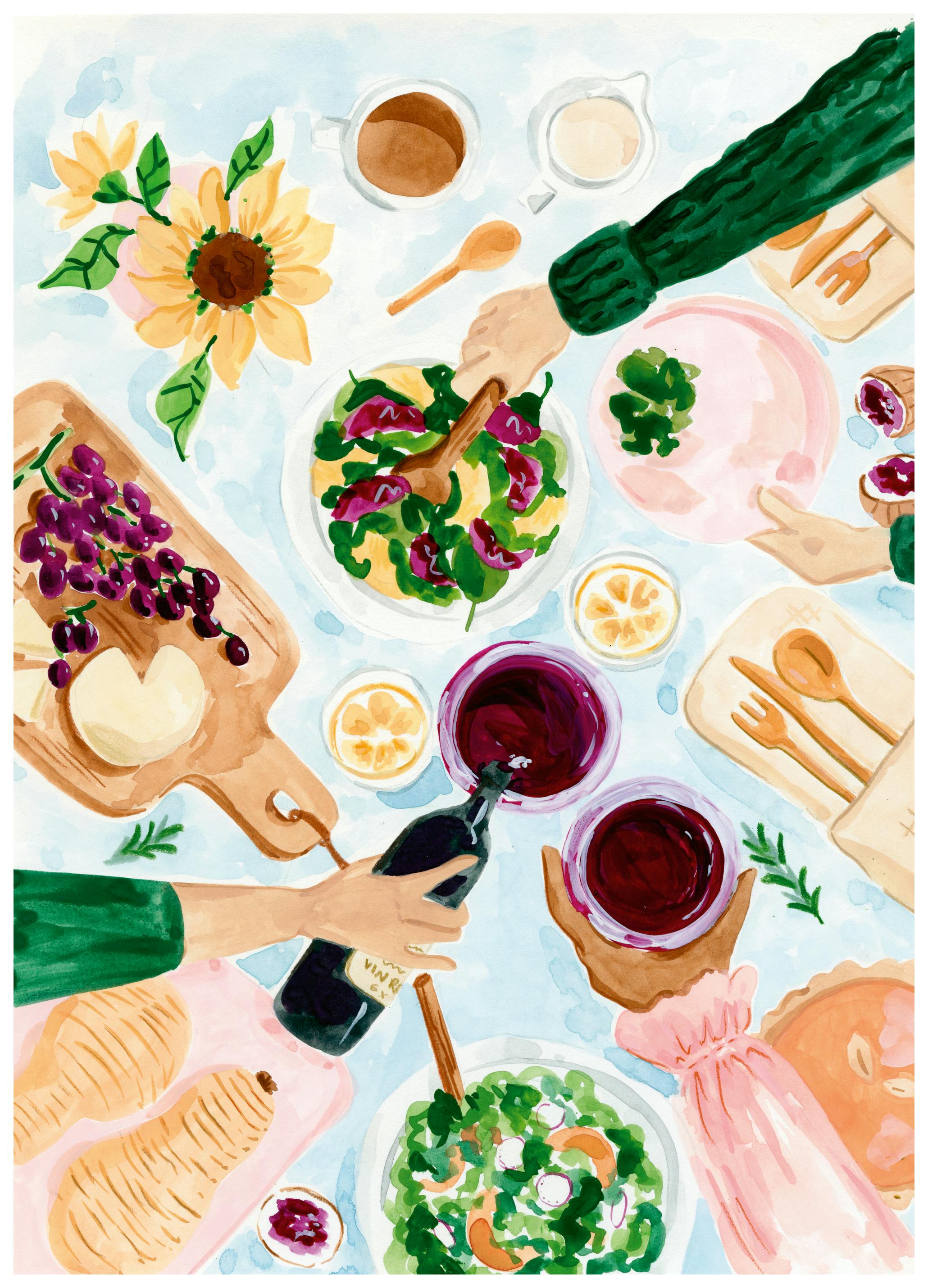 Sabina Fenn - Dinner with Friends Poster (30x40 cm) - Poster Store