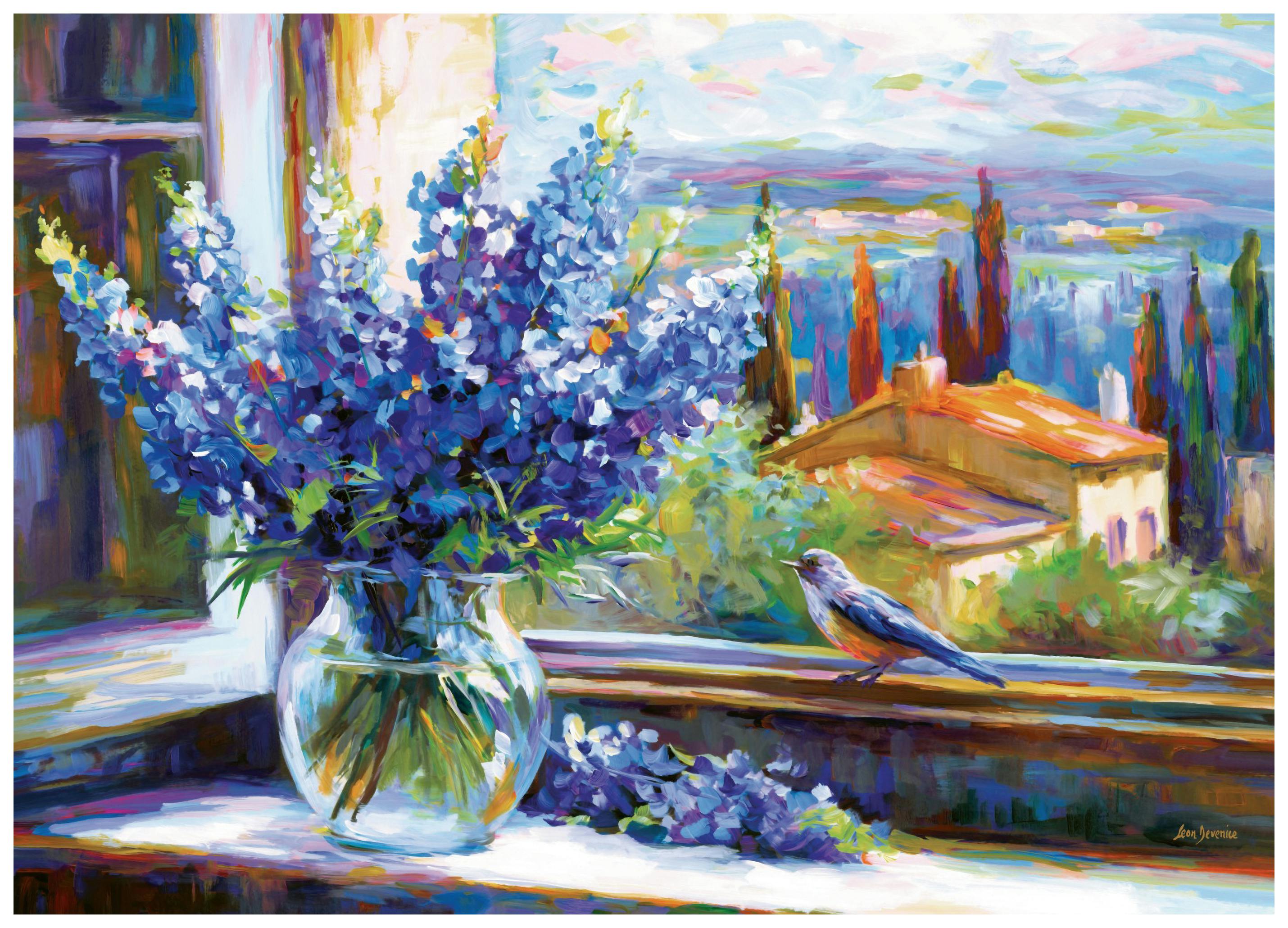 Leon Devenice - Bluebonnets Countryside Poster (70x100 cm) - Poster Store