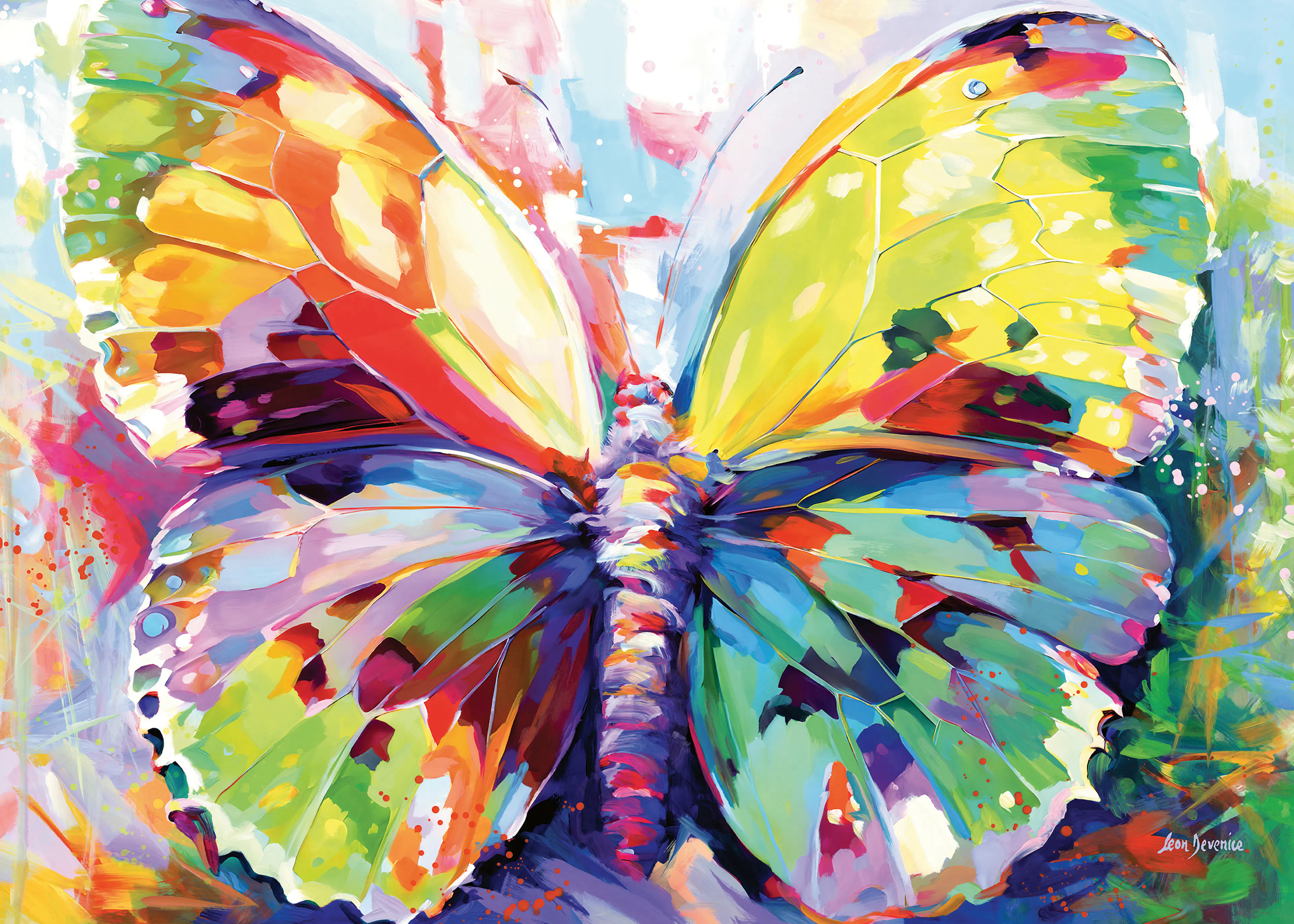 Leon Devenice - 컬러풀한 나비 포스터 0