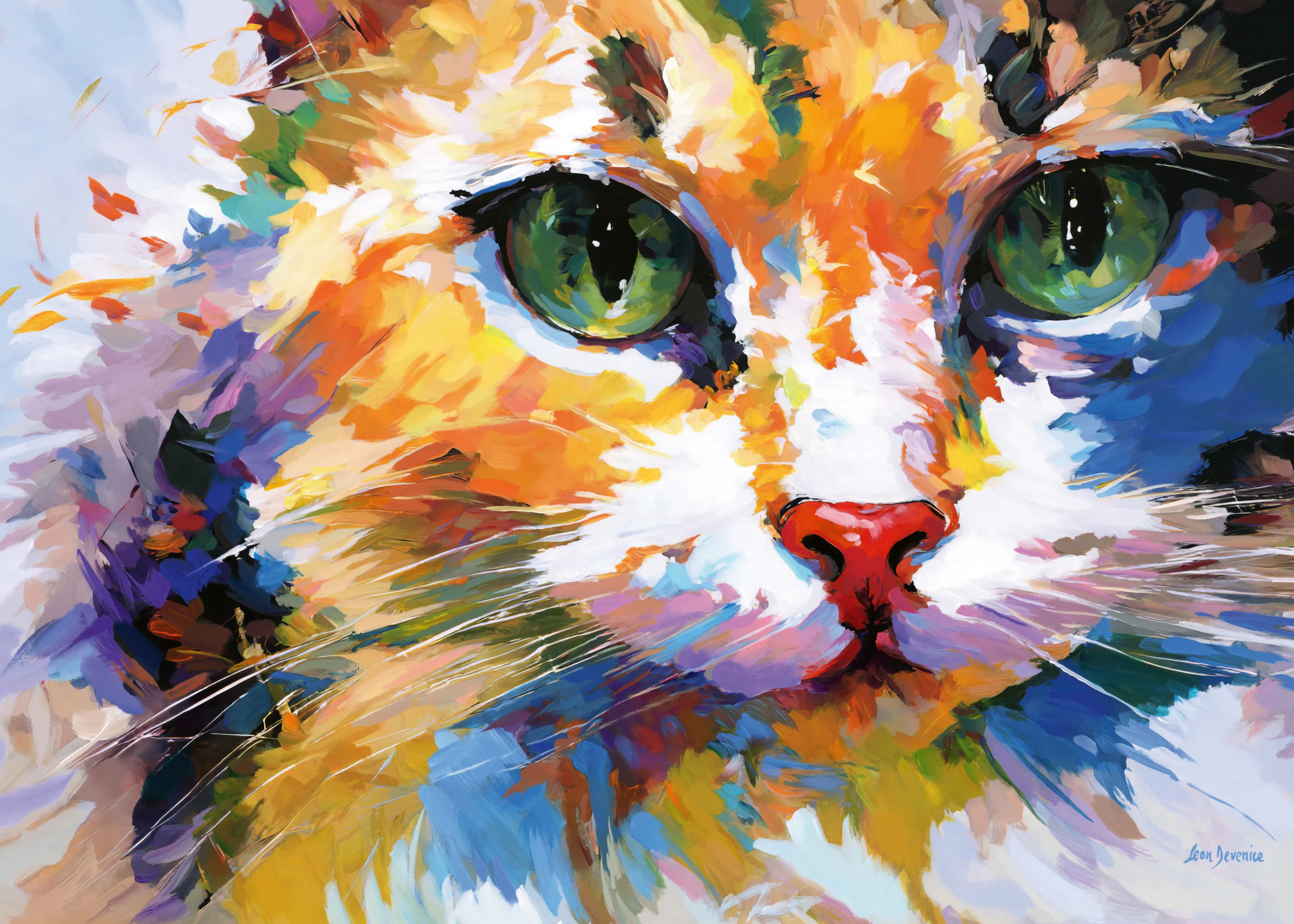 Leon Devenice - Colorful Cat Gaze 포스터 0