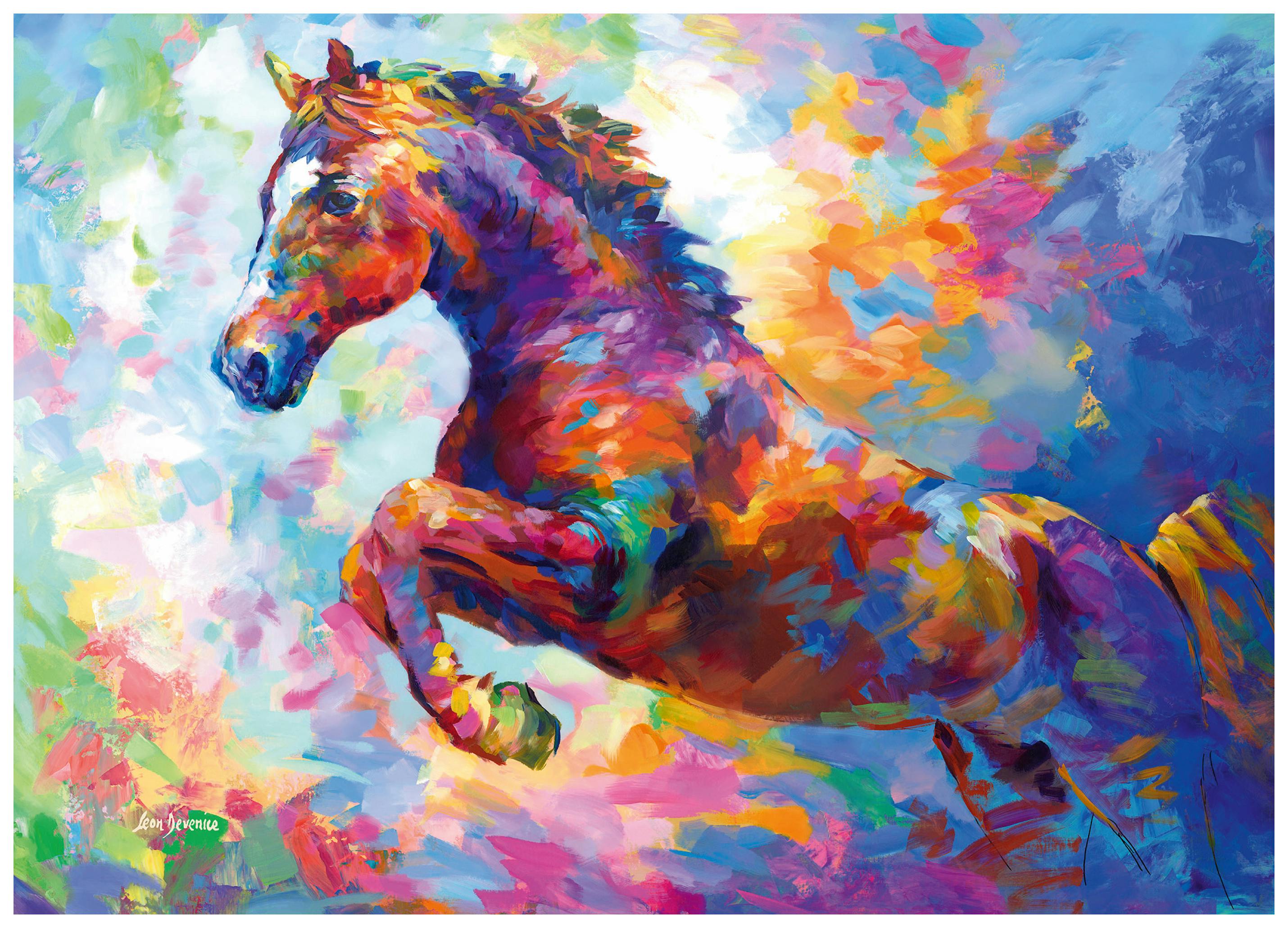 Leon Devenice - Colorful Horse Poster (50x50 cm) - Poster Store