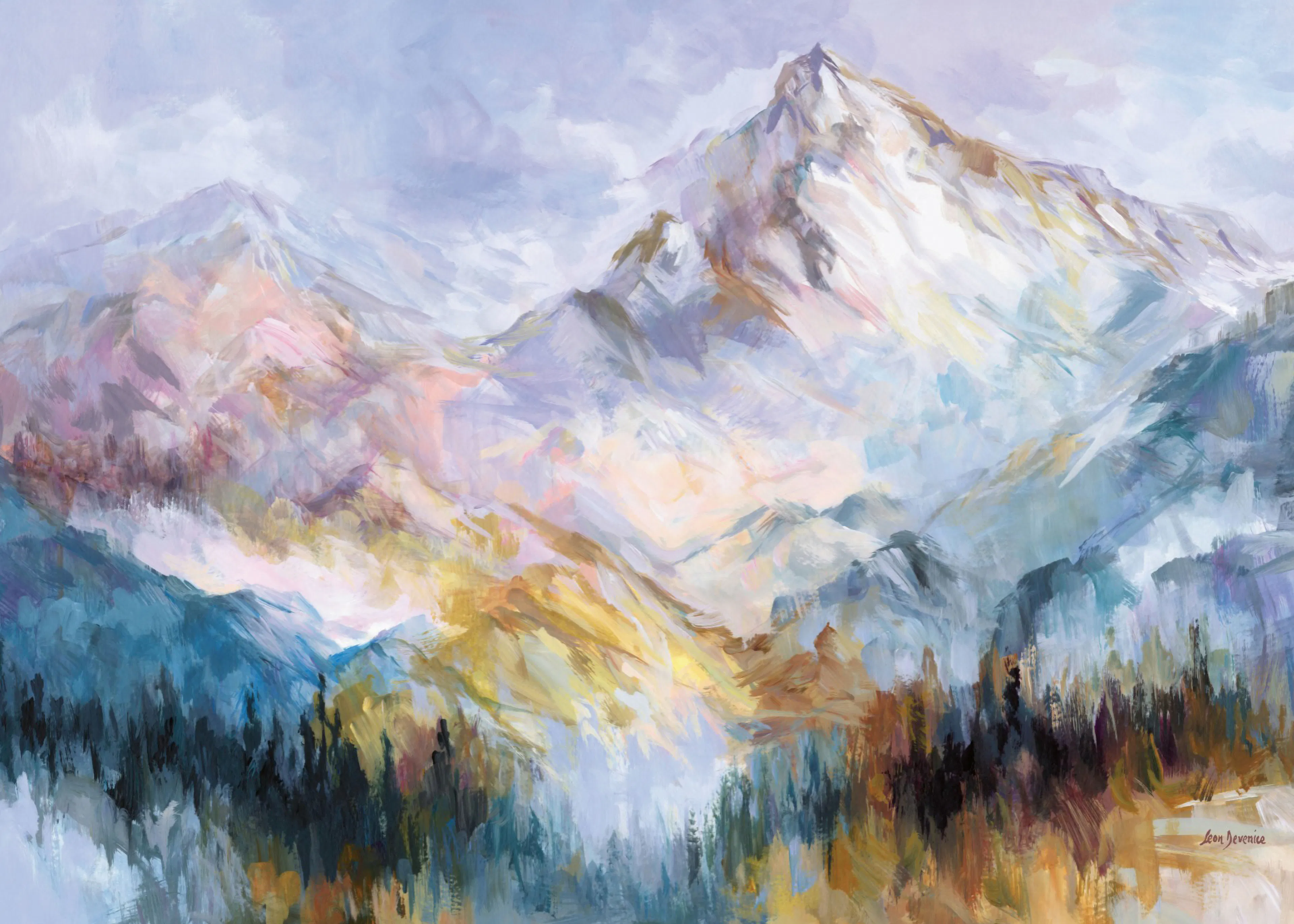 Leon Devenice - 다채로운 산 포스터 0