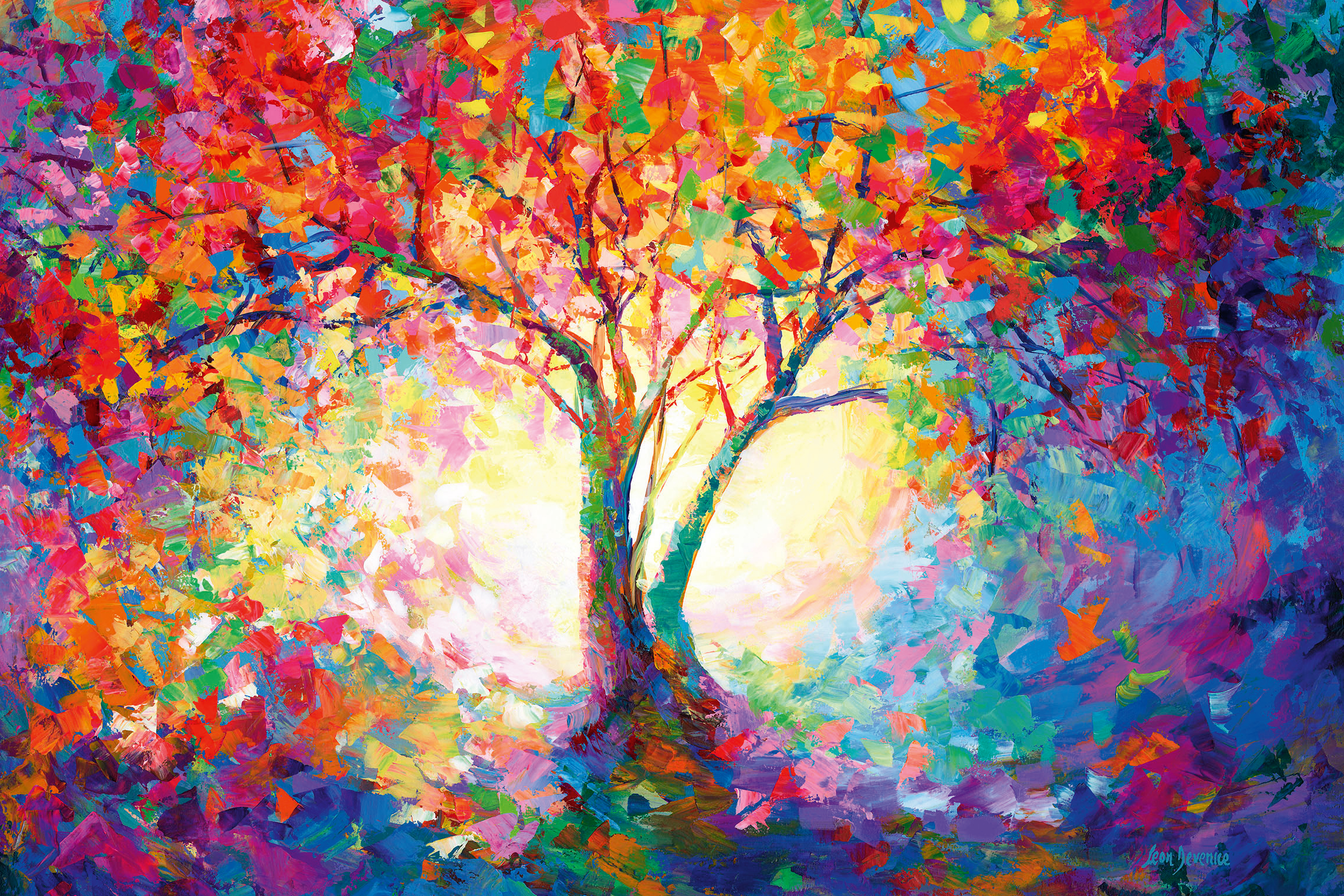 Leon Devenice - Colorful Tree of Life Poster