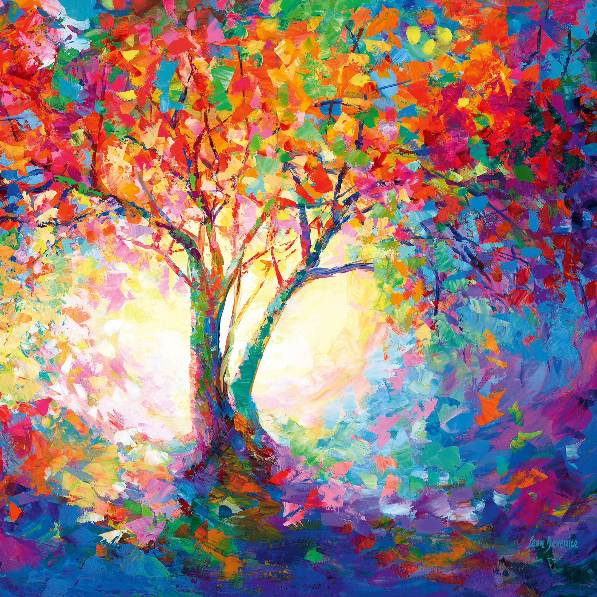 アート・デザイン・音楽 TheBestOfLIFE Leon Devenice - Colorful Tree of Life Poster