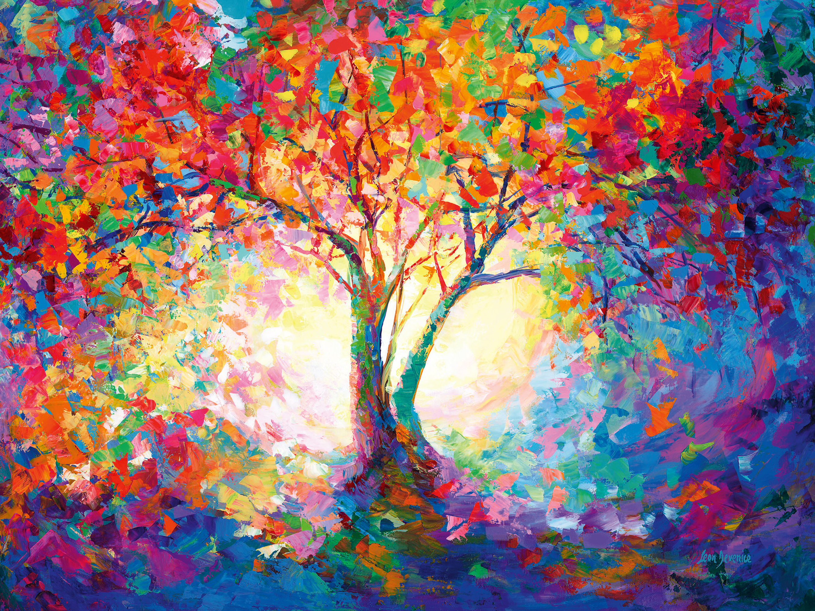 Leon Devenice - Colorful Tree of Life Poster